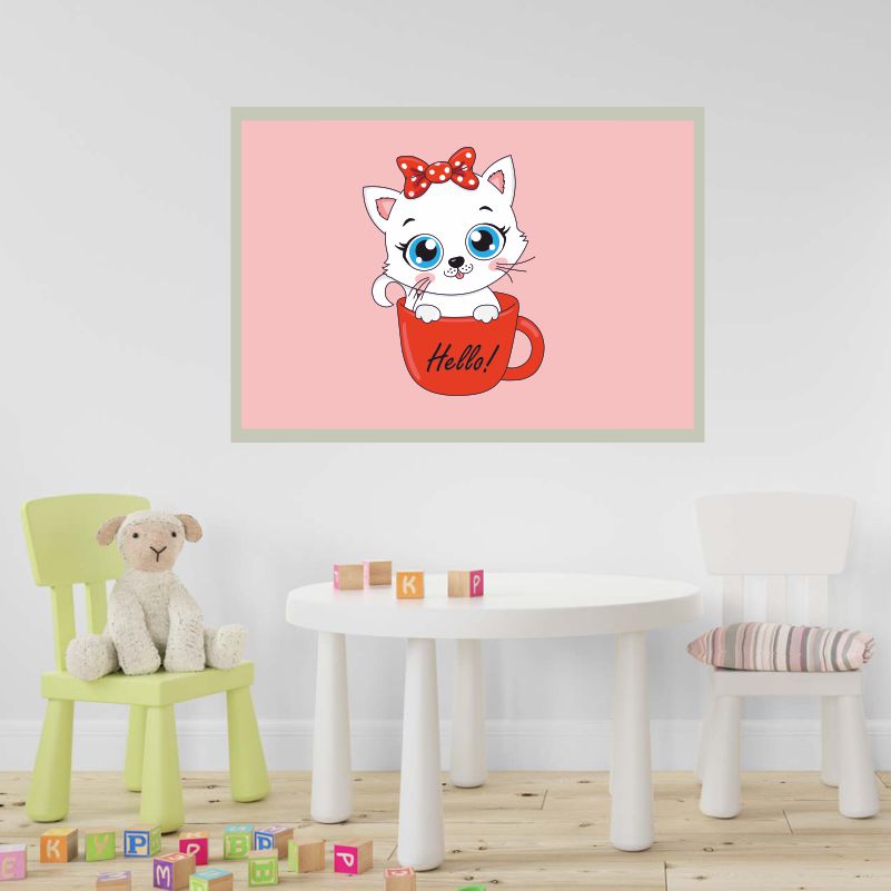Постер на холсте ПолиЦентр Котенок В Чашке 50х40 см, КотенокВЧашкеДляДетскойГоризонтальный 
Постер на холсте ПолиЦентр Котенок В Чашке 50х40 см, КотенокВЧашкеДляДетскойГоризонтальный