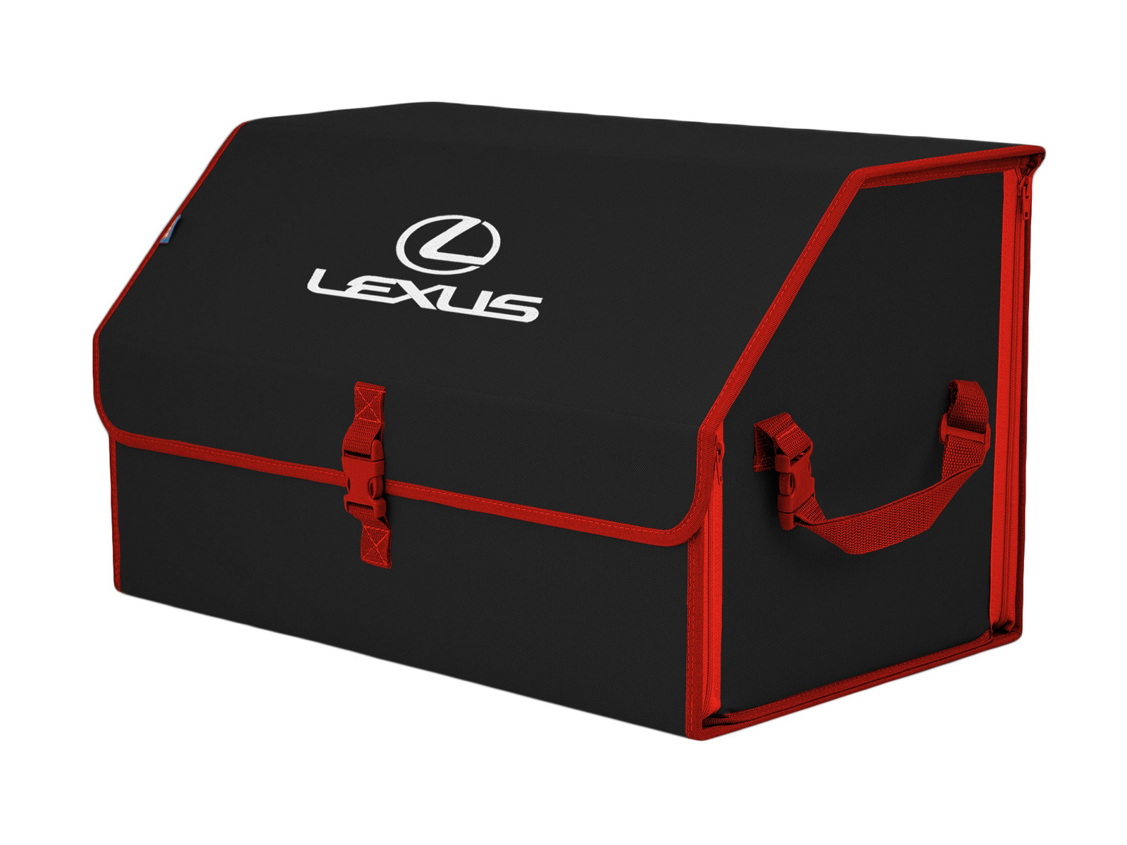 Органайзер-саквояж в багажник "Союз" (размер XL). Цвет: черный с красной окантовкой и выши
Органайзер-саквояж в багажник "Союз" (размер XL). Цвет: черный с красной окантовкой и выши