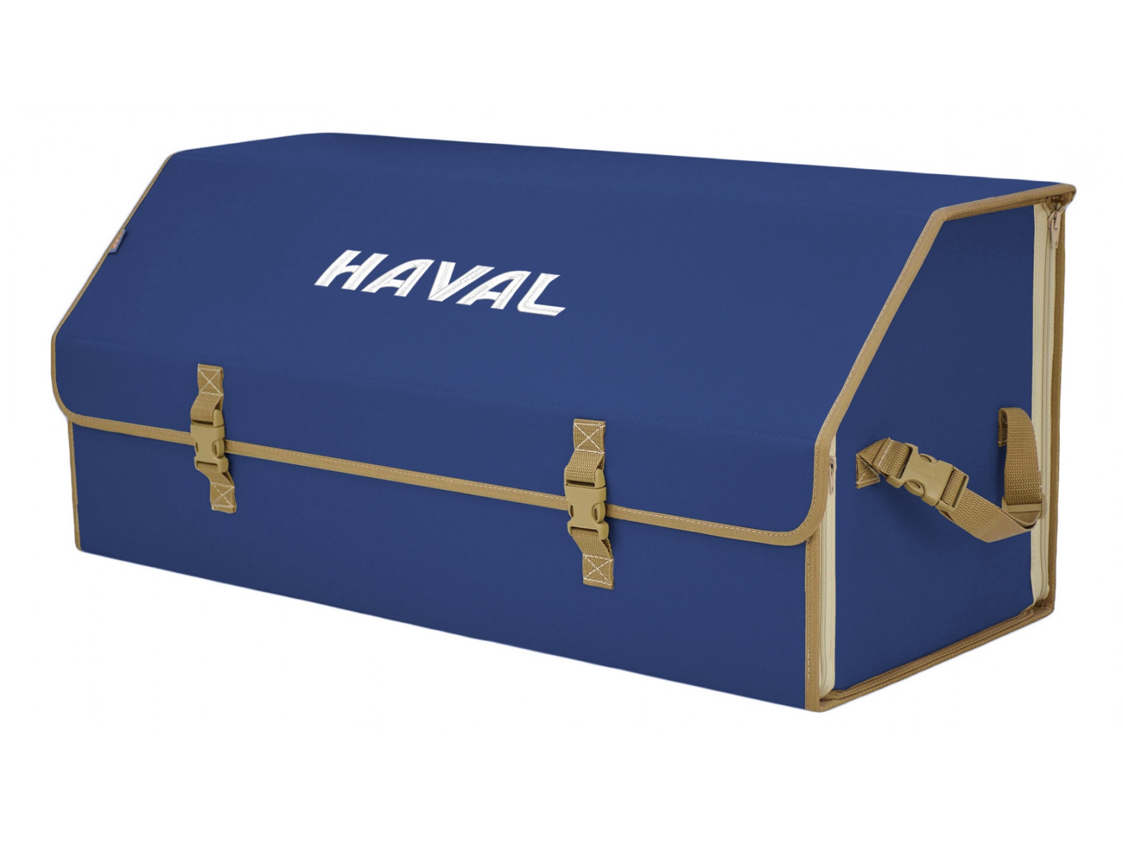 Органайзер-саквояж в багажник "Союз" (размер XXL). Цвет: синий с бежевой окантовкой и выши
Органайзер-саквояж в багажник "Союз" (размер XXL). Цвет: синий с бежевой окантовкой и выши