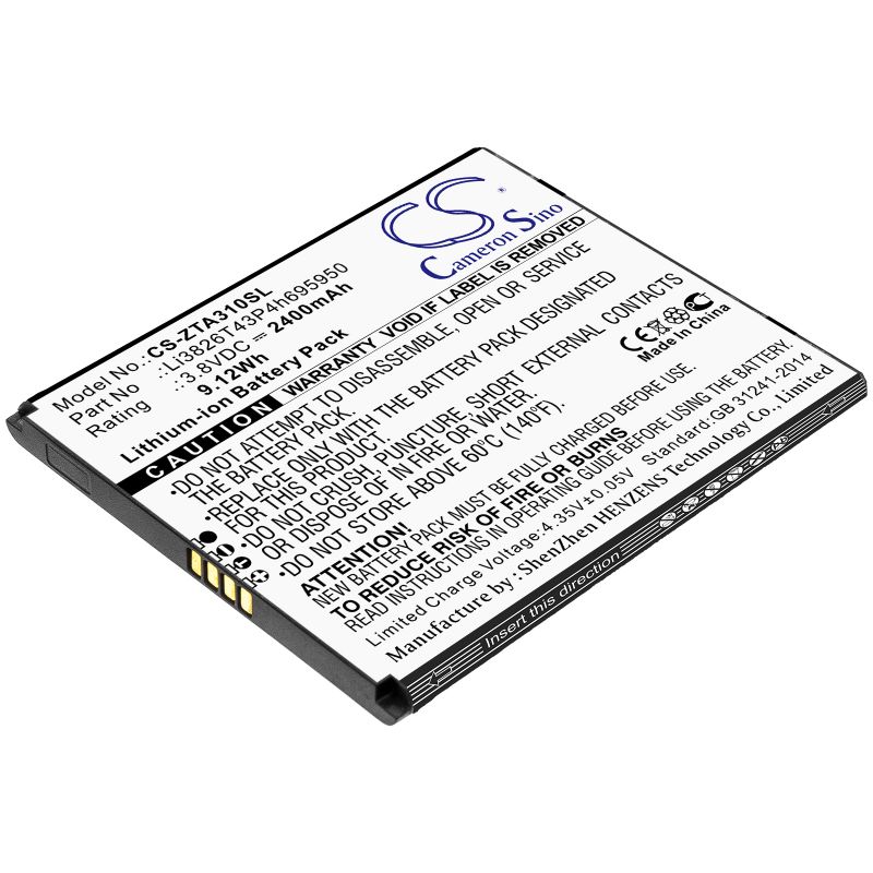 Аккумуляторная батарея CameronSino CS-ZTA310SL для телефона ZTE Blade A3 2020 (Li3826T43P4
Аккумуляторная батарея CameronSino CS-ZTA310SL для телефона ZTE Blade A3 2020 (Li3826T43P4