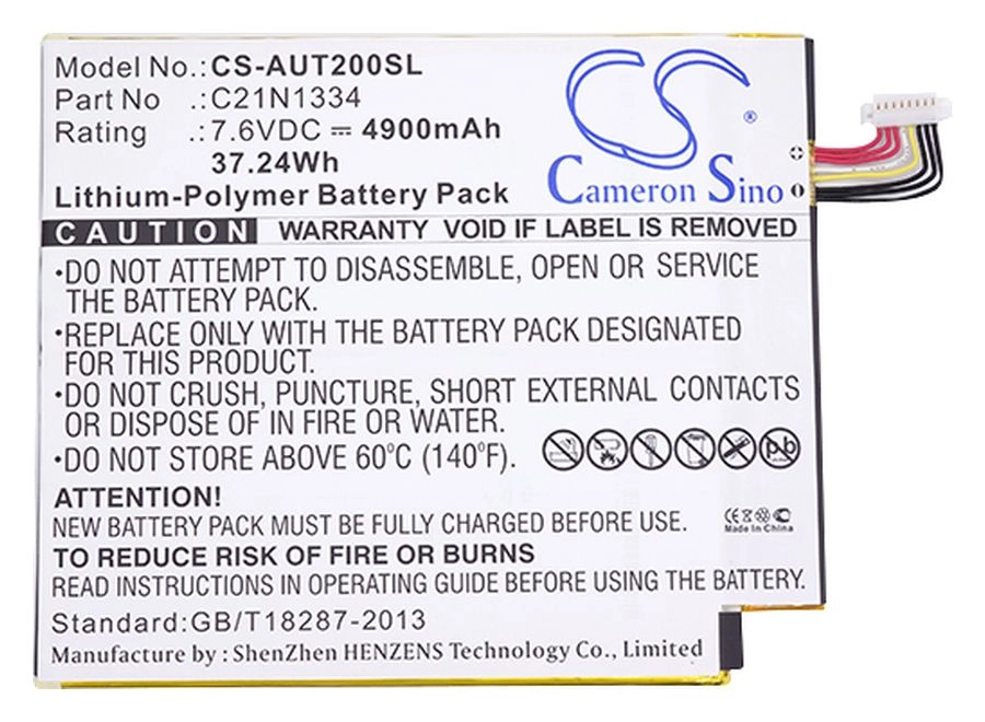 Аккумулятор CameronSino CS-AUT200SL для Asus Transformer Book T200TA (C21N1334) 4900mAh, Белый
Аккумулятор CameronSino CS-AUT200SL для Asus Transformer Book T200TA (C21N1334) 4900mAh, Белый