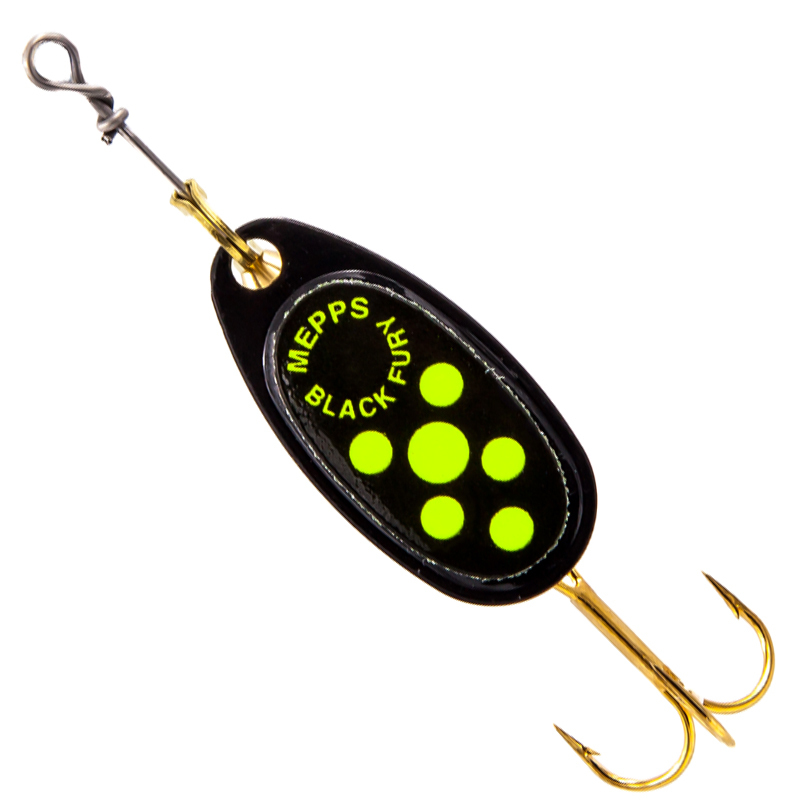 Блесна Mepps BLACK FURY NR/Chartreuse № 2 (чёрный с зелёными точками) 4.5 гр, Черный;зеленый, Black Fury OldFish NEW 2022
Блесна Mepps BLACK FURY NR/Chartreuse № 2 (чёрный с зелёными точками) 4.5 гр, Черный;зеленый, Black Fury OldFish NEW 2022