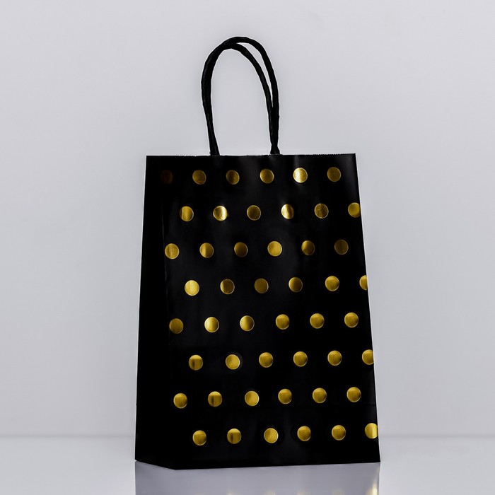 Пакет крафт с золотым тиснением, круглая ручка, черный, 15 х 21 х 8 см, 120 г (12 шт.)
Пакет крафт с золотым тиснением, круглая ручка, черный, 15 х 21 х 8 см, 120 г (12 шт.)