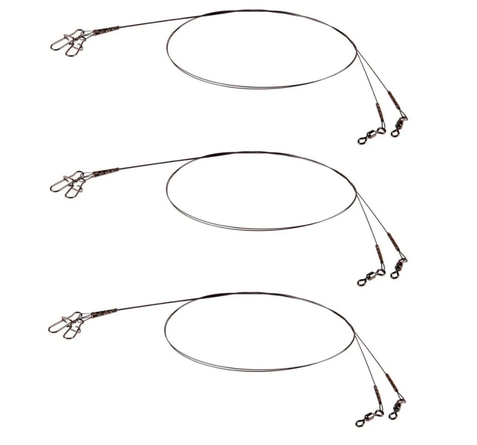 Рыболовный поводок Win 30 см, 9 кг, титан, 6 шт., Серый, Поводки 
Рыболовный поводок Win 30 см, 9 кг, титан, 6 шт., Серый, Поводки