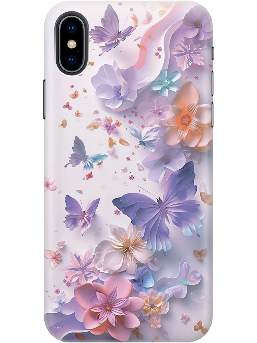 Силиконовый чехол на Apple iPhone Xs / X с принтом "Фиолетовые бабочки и бумажные цветы", Прозрачный;розовый;фиолетовый, 715365422
Силиконовый чехол на Apple iPhone Xs / X с принтом "Фиолетовые бабочки и бумажные цветы", Прозрачный;розовый;фиолетовый, 715365422