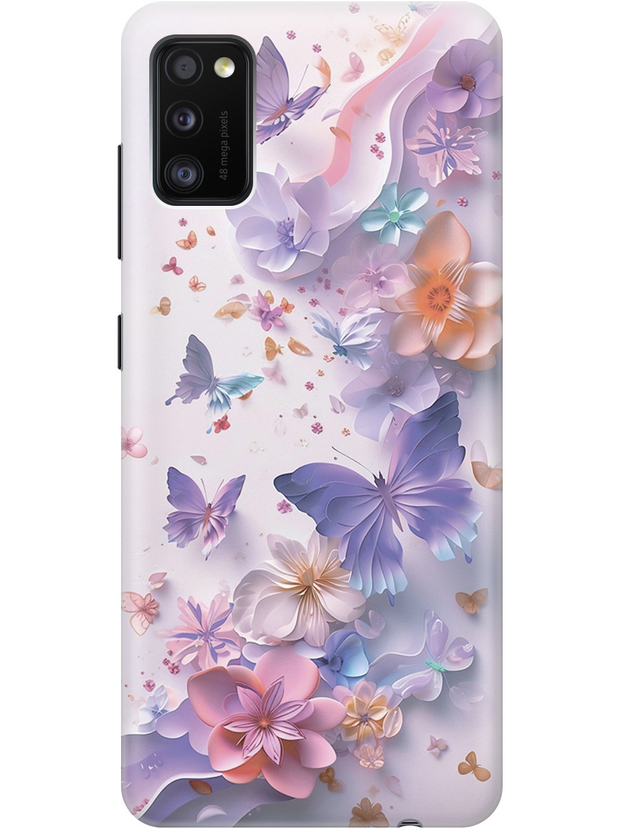 Силиконовый чехол на Samsung Galaxy A41 с принтом "Фиолетовые бабочки и бумажные цветы", Прозрачный;розовый;фиолетовый, 722821022
Силиконовый чехол на Samsung Galaxy A41 с принтом "Фиолетовые бабочки и бумажные цветы", Прозрачный;розовый;фиолетовый, 722821022