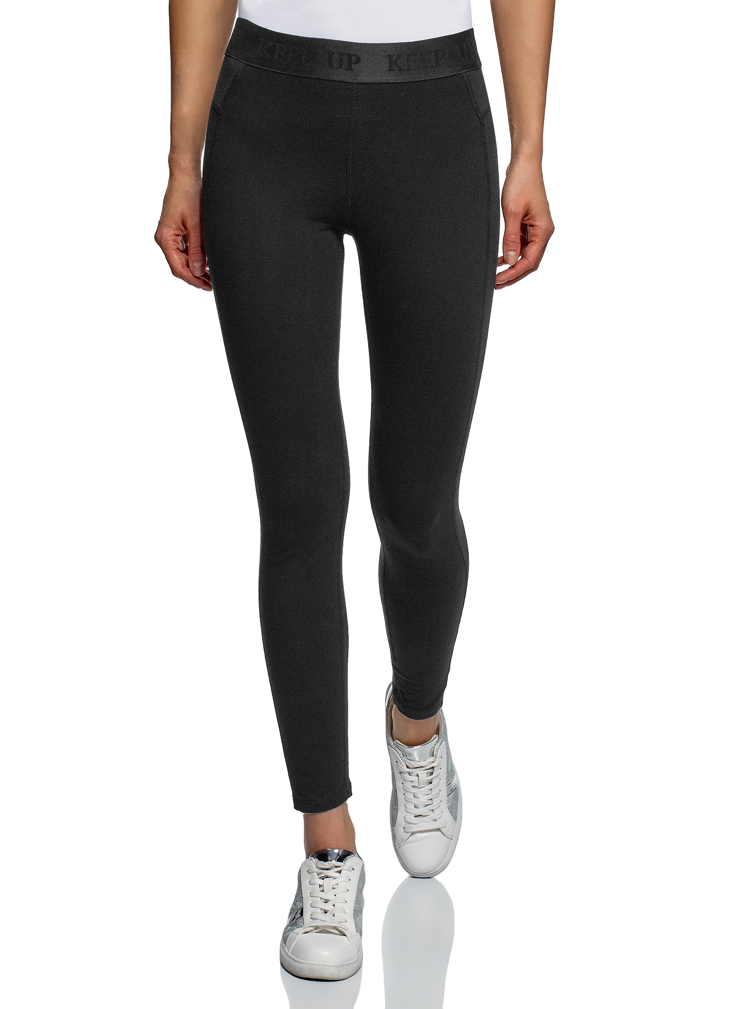 фото Леггинсы женские oodji 18700067 черные 2xs