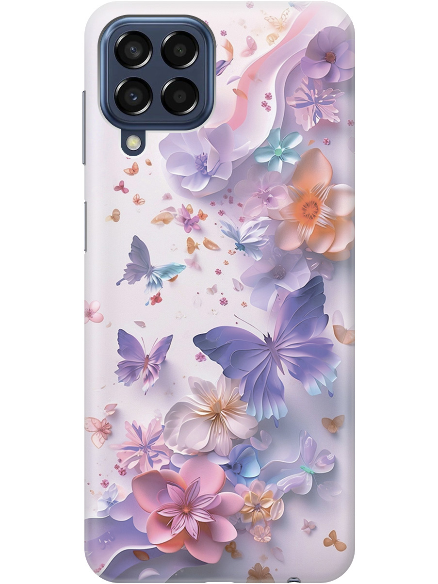 Силиконовый чехол на Samsung Galaxy M33 5G с принтом "Фиолетовые бабочки и бумажные цветы", Прозрачный;розовый;фиолетовый, 740187522
Силиконовый чехол на Samsung Galaxy M33 5G с принтом "Фиолетовые бабочки и бумажные цветы", Прозрачный;розовый;фиолетовый, 740187522