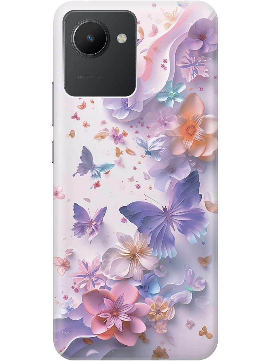Силиконовый чехол на realme C30 с принтом "Фиолетовые бабочки и бумажные цветы", Прозрачный;розовый;фиолетовый, 766400222
Силиконовый чехол на realme C30 с принтом "Фиолетовые бабочки и бумажные цветы", Прозрачный;розовый;фиолетовый, 766400222