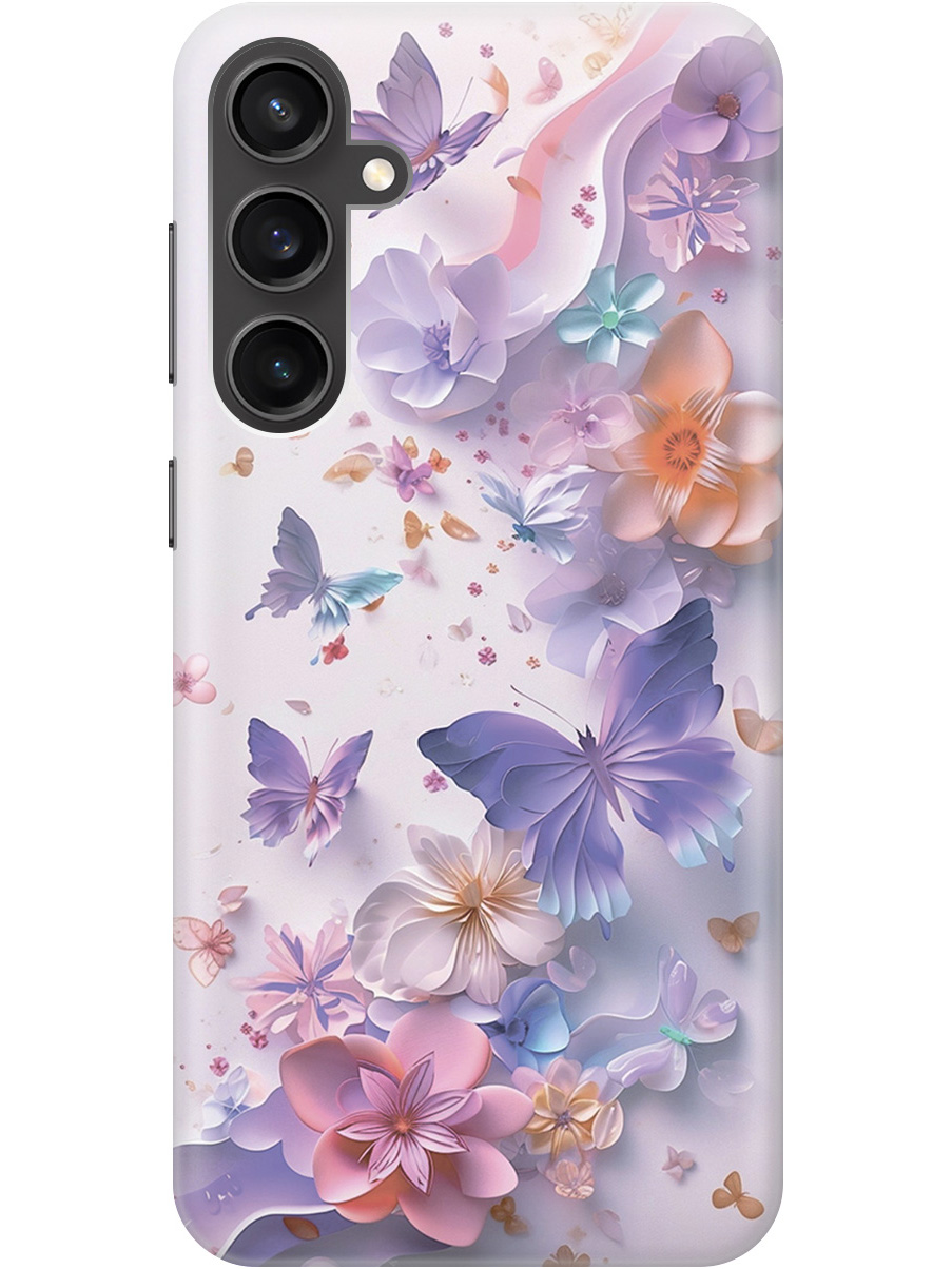 Силиконовый чехол на Samsung Galaxy S23 FE с принтом "Фиолетовые бабочки и бумажные цветы", Прозрачный;розовый;фиолетовый, 776581522
Силиконовый чехол на Samsung Galaxy S23 FE с принтом "Фиолетовые бабочки и бумажные цветы", Прозрачный;розовый;фиолетовый, 776581522