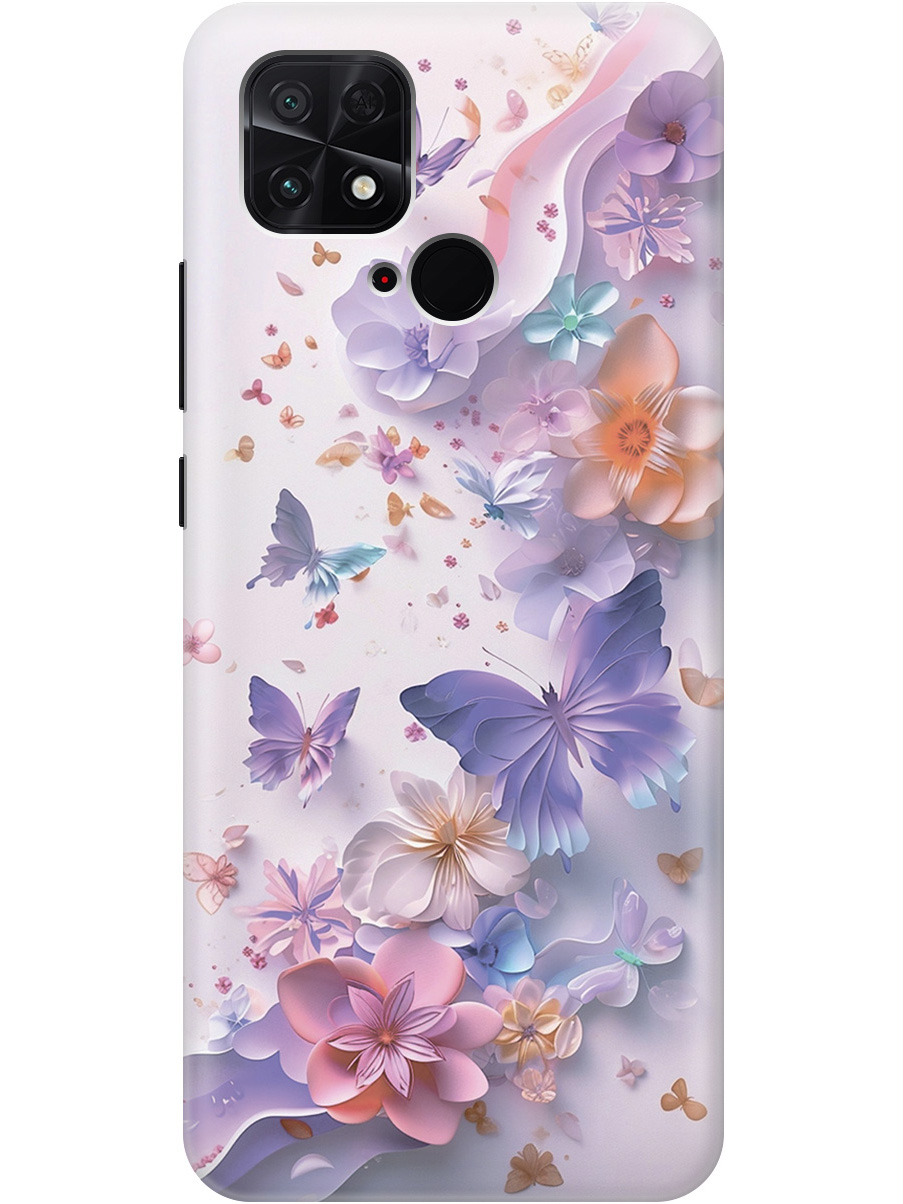 Силиконовый чехол на Xiaomi Poco C40 с принтом "Фиолетовые бабочки и бумажные цветы", Прозрачный;розовый;фиолетовый, 740187922
Силиконовый чехол на Xiaomi Poco C40 с принтом "Фиолетовые бабочки и бумажные цветы", Прозрачный;розовый;фиолетовый, 740187922