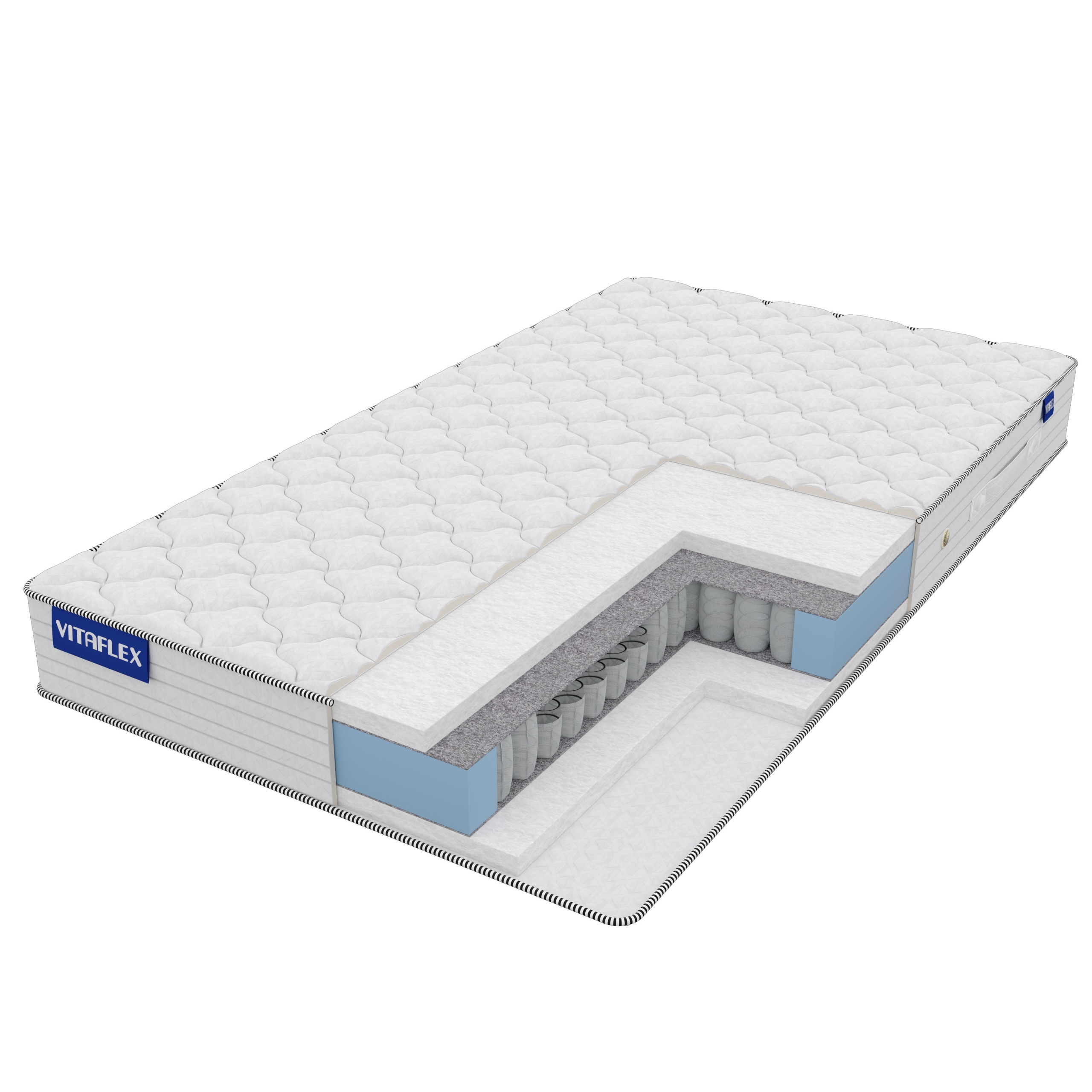 Матрас Vitaflex Hollo S500 70х200 серии Classic, Бежевый;белый;серый;серебристый, Hollo S500
Матрас Vitaflex Hollo S500 70х200 серии Classic, Бежевый;белый;серый;серебристый, Hollo S500