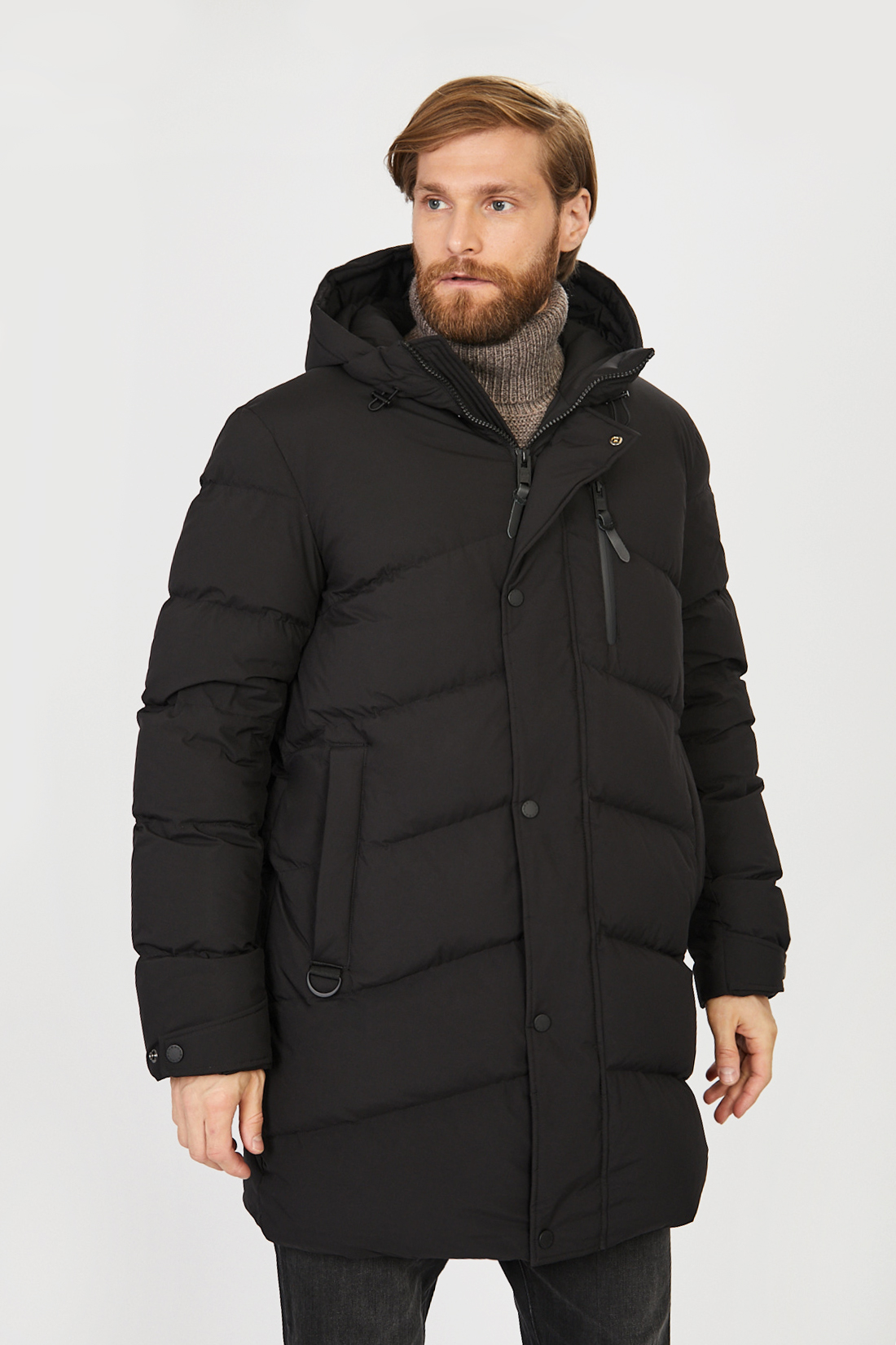 фото Пуховик мужской baon b501518 черный m