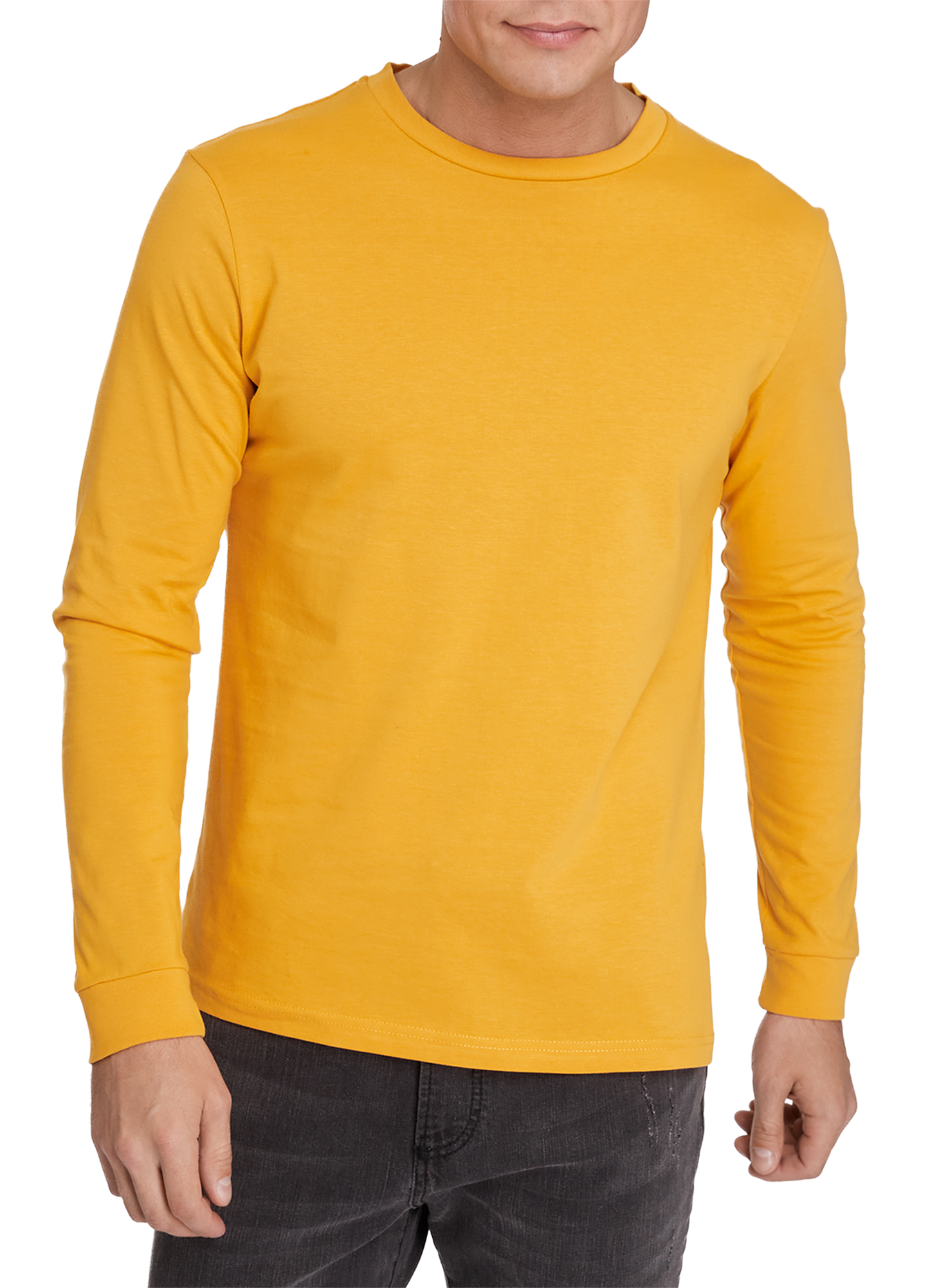 фото Лонгслив мужской oodji 5b522103m желтый s