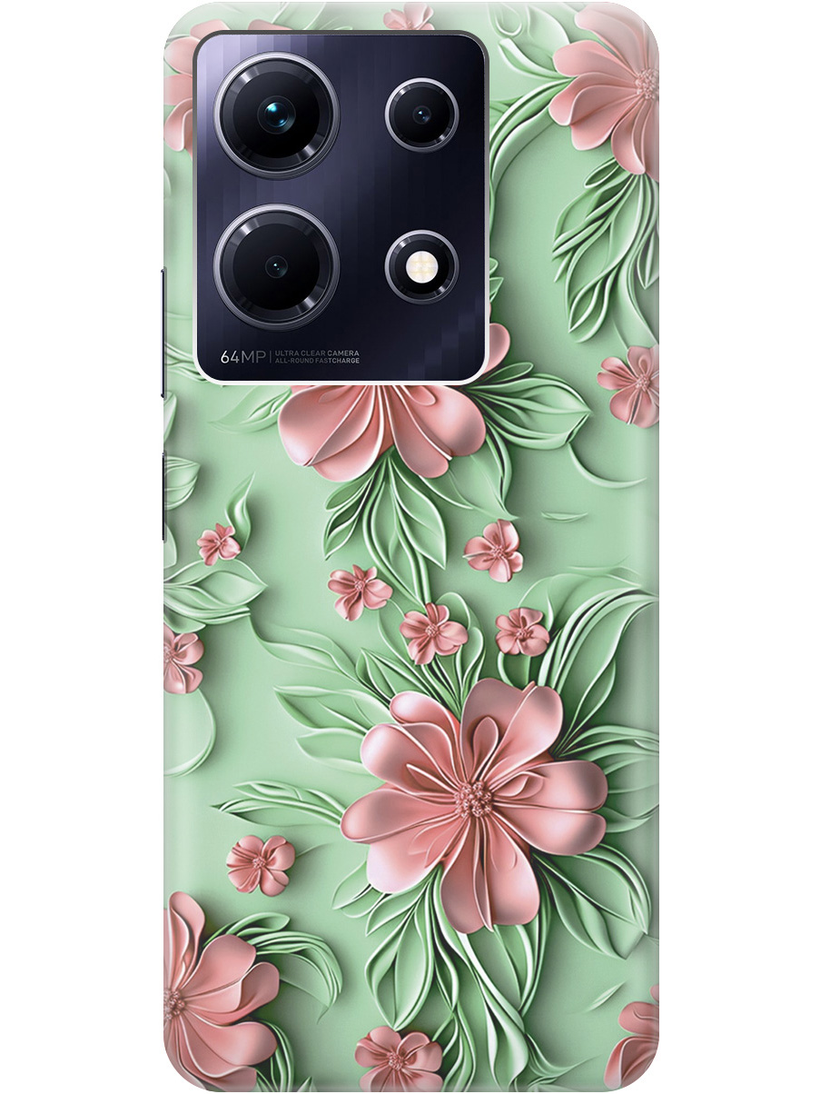 Силиконовый чехол на Infinix Note 30 с принтом "Розовые цветы на мятном фоне", Прозрачный;зеленый;розовый, 773943721
Силиконовый чехол на Infinix Note 30 с принтом "Розовые цветы на мятном фоне", Прозрачный;зеленый;розовый, 773943721