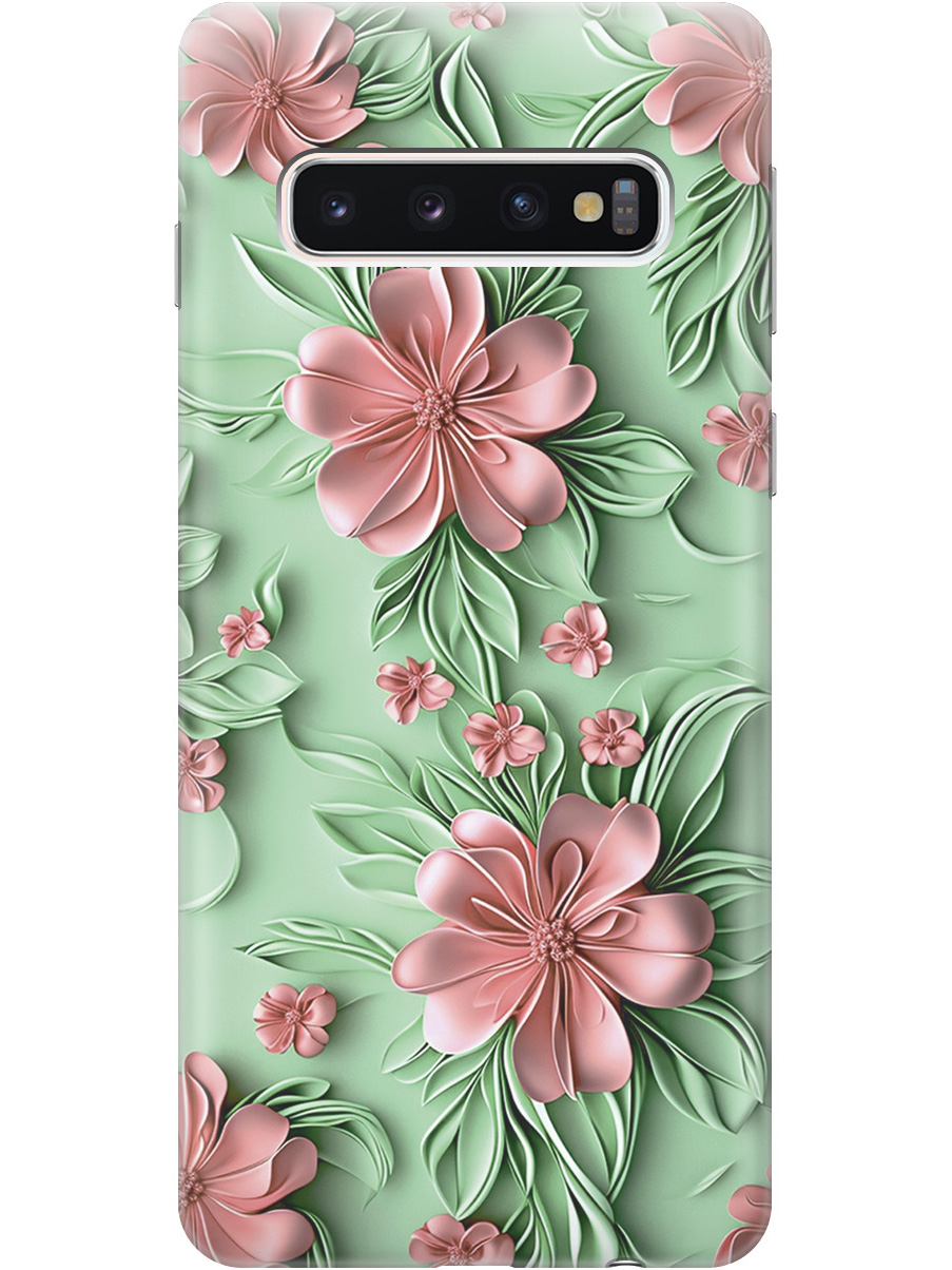 Силиконовый чехол на Samsung Galaxy S10 с принтом "Розовые цветы на мятном фоне", Прозрачный;зеленый;розовый, 720461321
Силиконовый чехол на Samsung Galaxy S10 с принтом "Розовые цветы на мятном фоне", Прозрачный;зеленый;розовый, 720461321