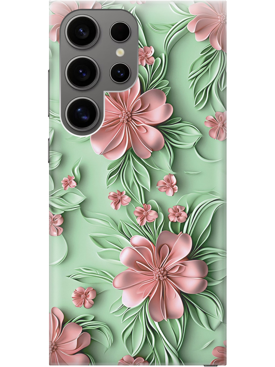 Силиконовый чехол на Samsung Galaxy S24 Ultra с принтом "Розовые цветы на мятном фоне", Прозрачный;зеленый;розовый, 779823521
Силиконовый чехол на Samsung Galaxy S24 Ultra с принтом "Розовые цветы на мятном фоне", Прозрачный;зеленый;розовый, 779823521