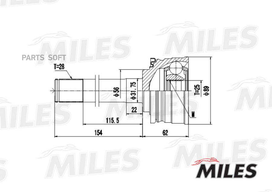 Шрус Наружный Mitsubishi Pajero/Montero 2.0-3.0 86-96 (Gkn 302637) Ga20277 Miles арт. GA20
Шрус Наружный Mitsubishi Pajero/Montero 2.0-3.0 86-96 (Gkn 302637) Ga20277 Miles арт. GA20