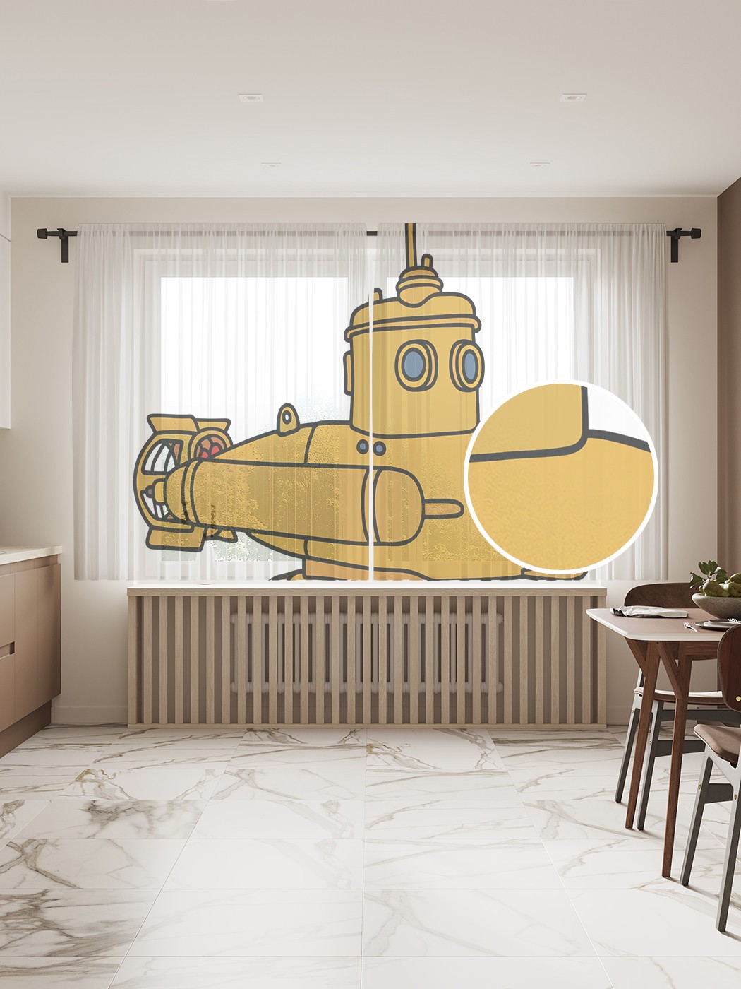 Фототюль JoyArty "Батискаф с торпедой" 145x180см, 2 полотна, лента, 50 крючков, Батискаф с торпедой
Фототюль JoyArty "Батискаф с торпедой" 145x180см, 2 полотна, лента, 50 крючков, Батискаф с торпедой