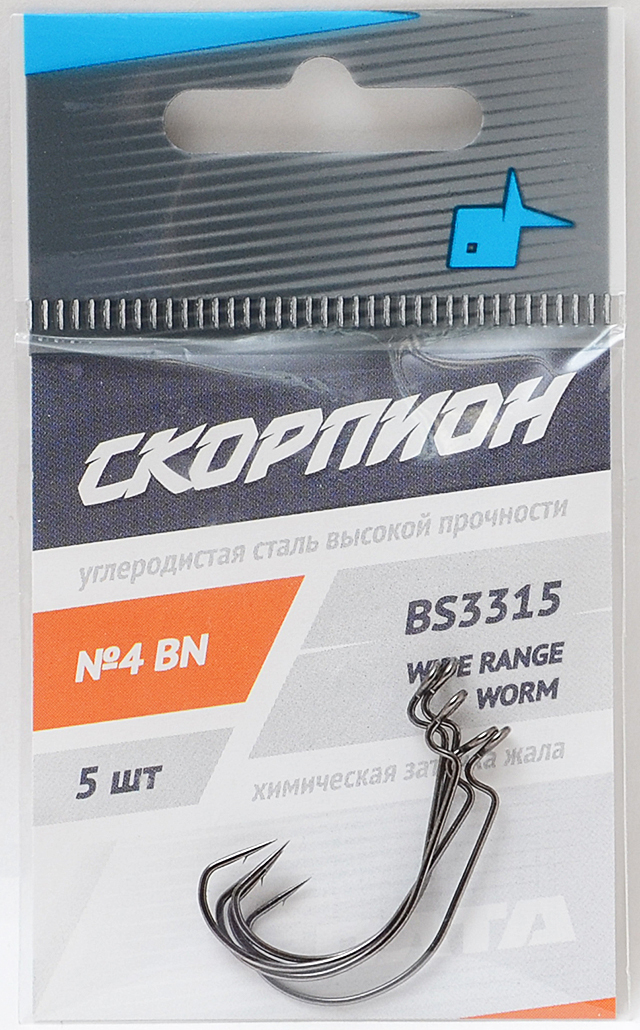 Одинарные крючки лимерик офсетные №4, оголовок с колечком, прямое острие, с бородкой, Черный, Wide Range Worm
Одинарные крючки лимерик офсетные №4, оголовок с колечком, прямое острие, с бородкой, Черный, Wide Range Worm