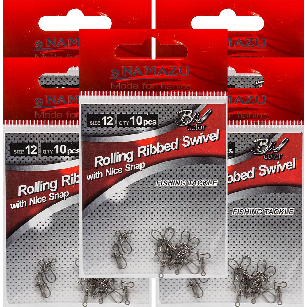Вертлюг с застежкой Namazu #12 ROLLING RIBBED SWIVEL WITH NICE SNAP 8кг (5 уп. 50 шт), Черный, ROLLING RIBBE new stl
Вертлюг с застежкой Namazu #12 ROLLING RIBBED SWIVEL WITH NICE SNAP 8кг (5 уп. 50 шт), Черный, ROLLING RIBBE new stl