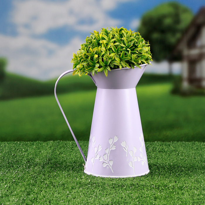 Кашпо - ваза TAKE IT EASY Кувшин Ландыши лавандовый, 12х12х20см, Розовый