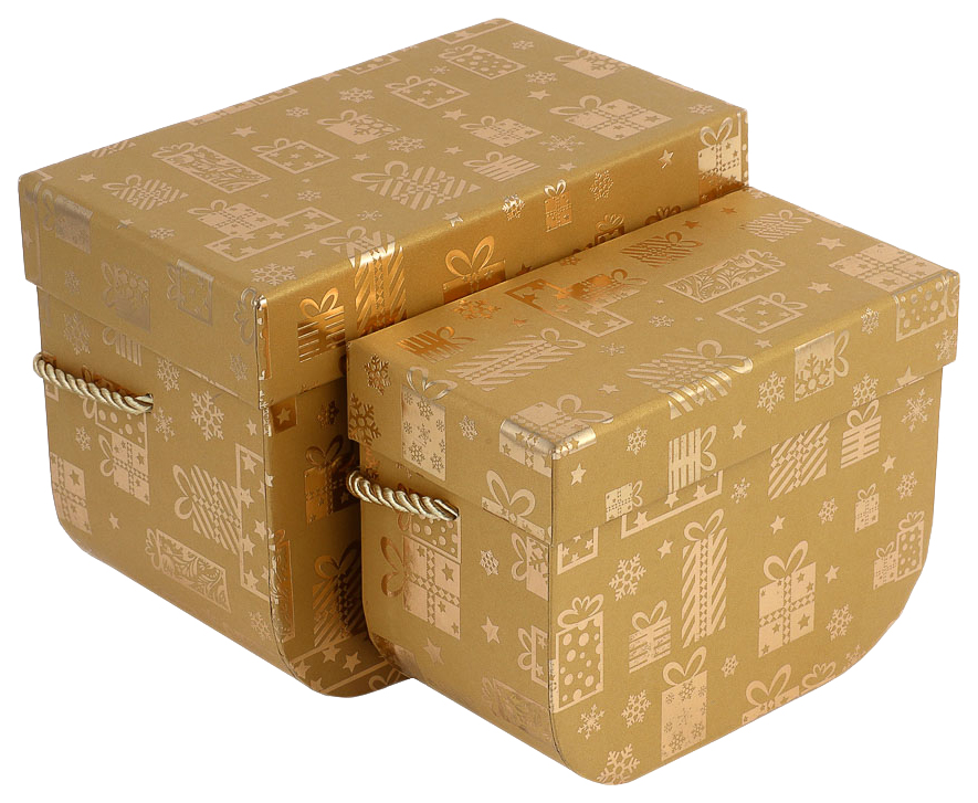 Набор подарочных коробок 2 в 1 (15x11,5x7,9 см, 17,7x13,4x10,4 см) с золотым фольг.слоем,
Набор подарочных коробок 2 в 1 (15x11,5x7,9 см, 17,7x13,4x10,4 см) с золотым фольг.слоем,
