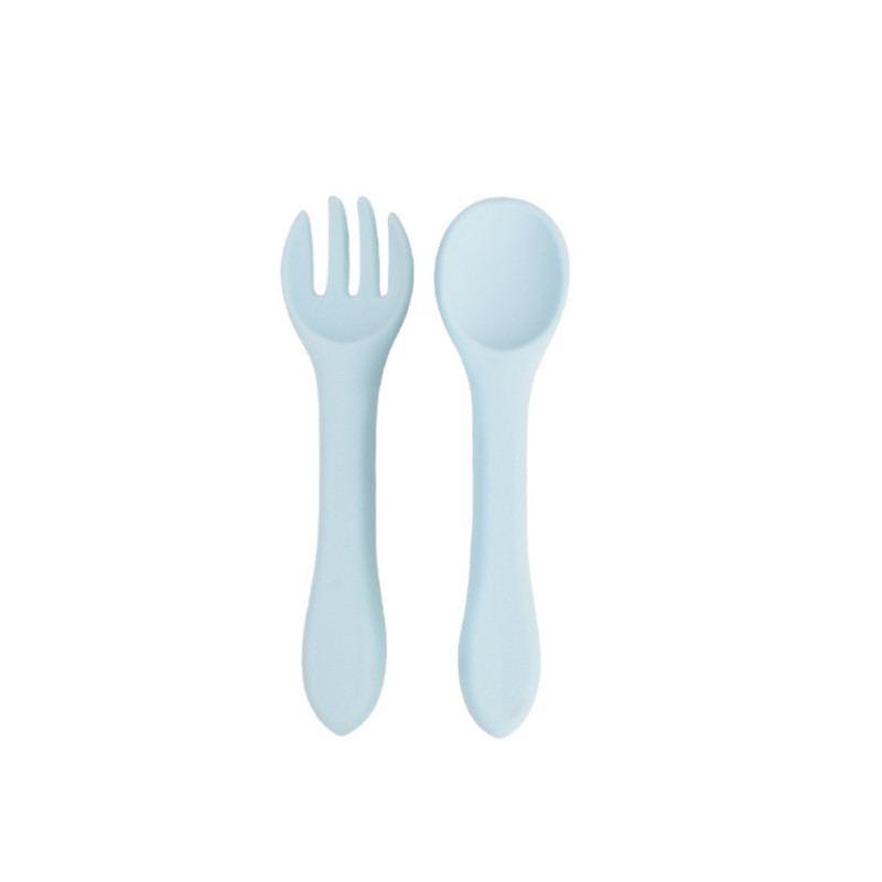 фото Ложка и вилка из силикона для кормления dd&siliconeset 690ddlvg