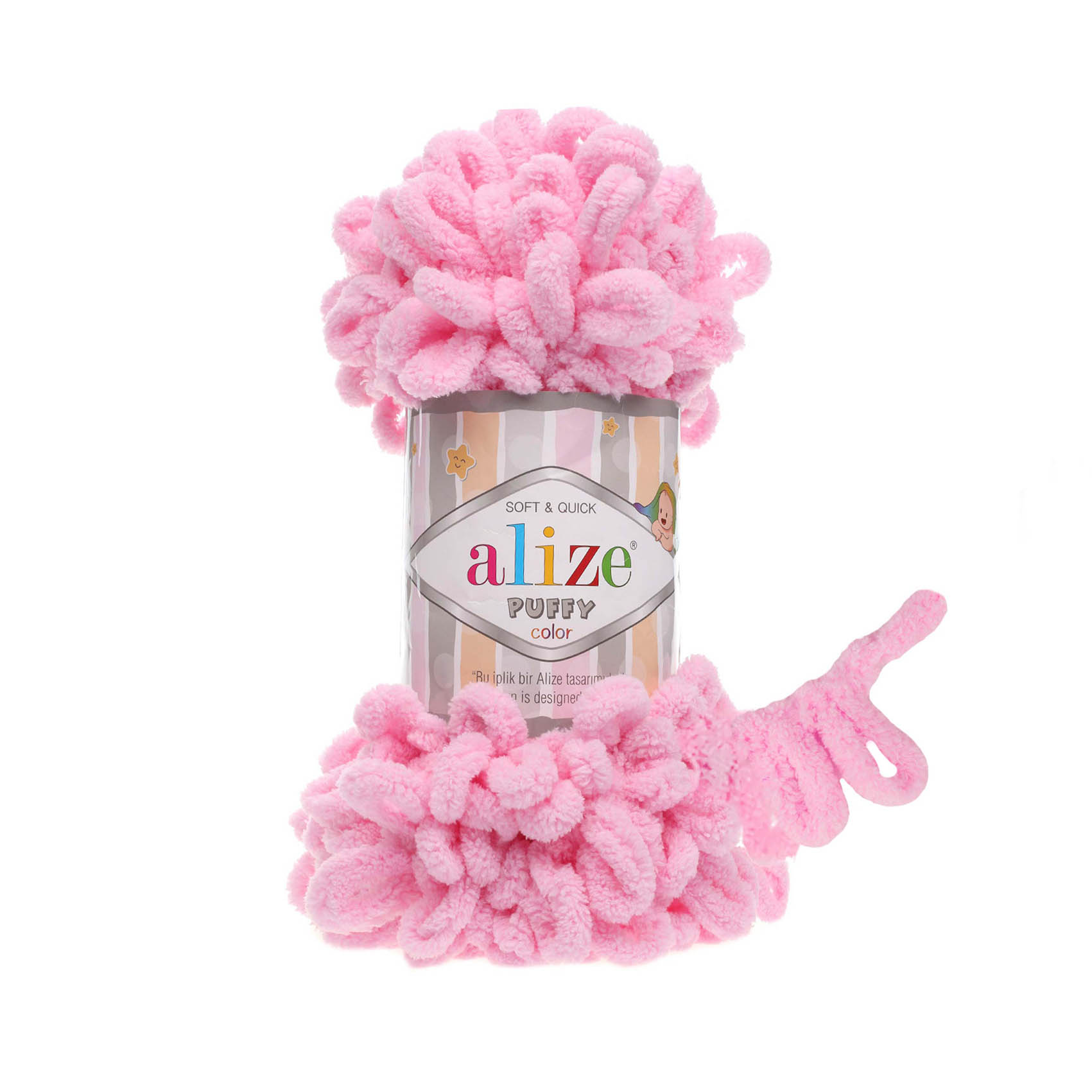 Пряжа Alize Puffy 100% микрополиэстер 9 м/100 гр 185 Розовый, 5 мотков, Желтый, Puffy NL01
Пряжа Alize Puffy 100% микрополиэстер 9 м/100 гр 185 Розовый, 5 мотков, Желтый, Puffy NL01