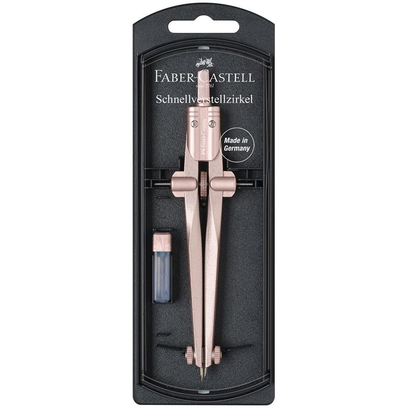 Циркуль Faber-Castell Stream 2020, медно-розовый, + грифели, пластиковый футляр, Stream 2021, медно-розовый, грифели, пластиковый футляр
Циркуль Faber-Castell Stream 2020, медно-розовый, + грифели, пластиковый футляр, Stream 2021, медно-розовый, грифели, пластиковый футляр