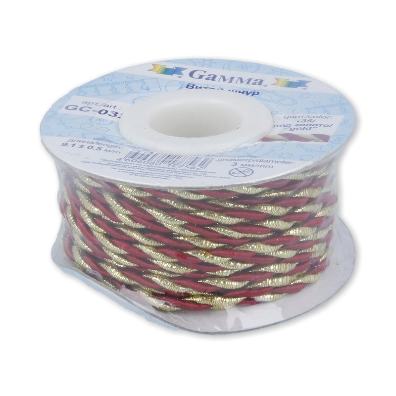 Gamma 3 мм, 9,1+-0,5 м, № 135 золото, бордо, Золотистый;бордовый, 3 мм, 9,1+-0,5 м, № 135 золото, бордо
Gamma 3 мм, 9,1+-0,5 м, № 135 золото, бордо, Золотистый;бордовый, 3 мм, 9,1+-0,5 м, № 135 золото, бордо