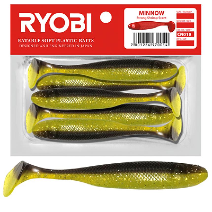 Мягкая силиконовая приманка риппер Ryobi Minnow 95 мм., 5 шт., cn010, Зеленый;черный;желтый, Minnow
Мягкая силиконовая приманка риппер Ryobi Minnow 95 мм., 5 шт., cn010, Зеленый;черный;желтый, Minnow
