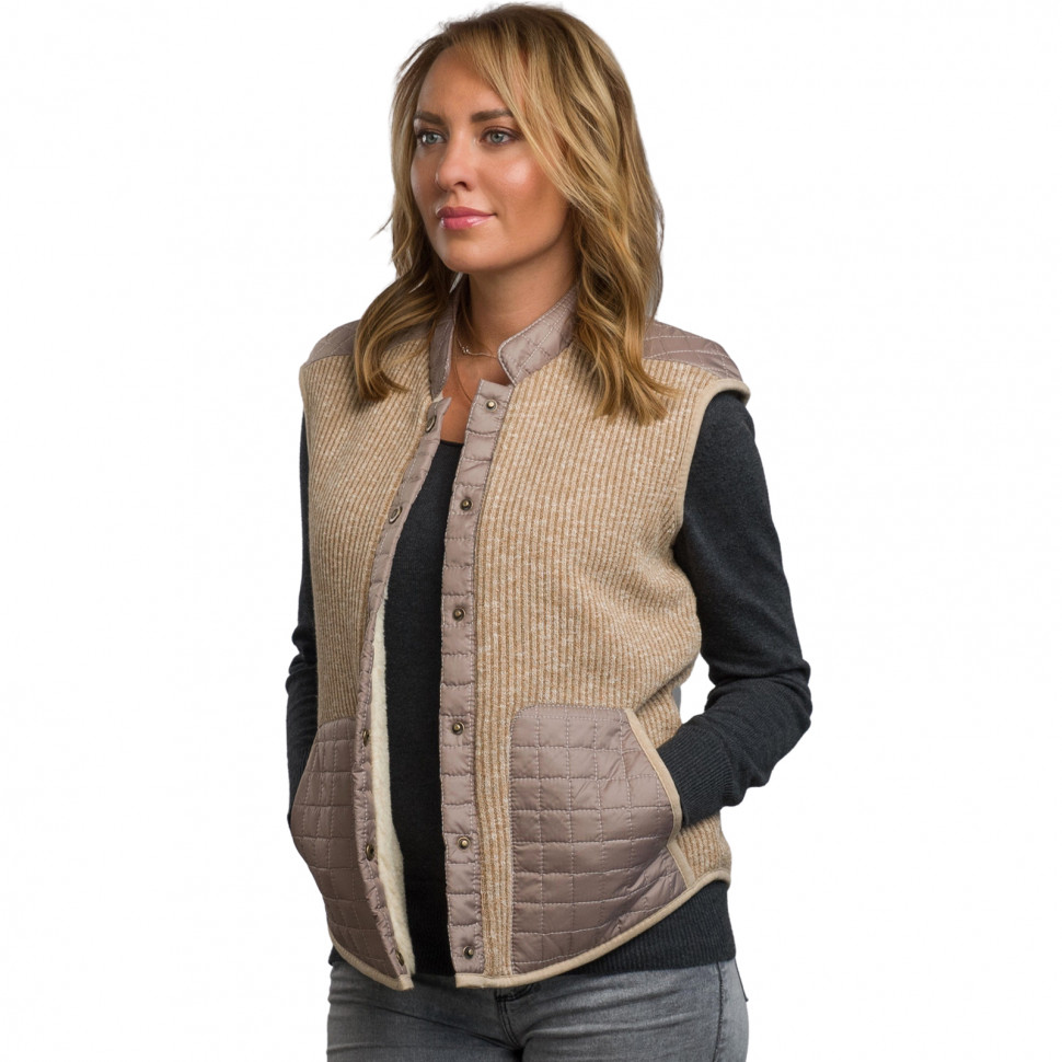 фото Утепленный жилет женский холти 020154-0121 бежевый 52 ru holty