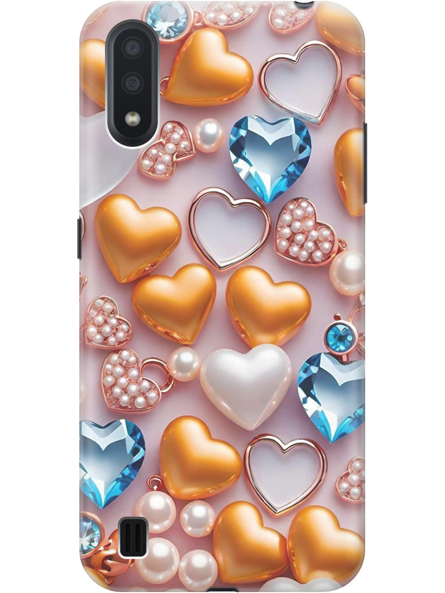 Силиконовый чехол на Samsung Galaxy A01 с принтом "Украшения и сердечки", Прозрачный;белый;золотистый;голубой, 722444491
Силиконовый чехол на Samsung Galaxy A01 с принтом "Украшения и сердечки", Прозрачный;белый;золотистый;голубой, 722444491