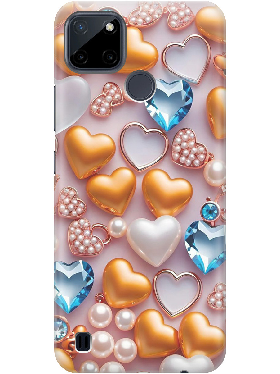 Силиконовый чехол на Realme C21Y с принтом "Украшения и сердечки", Прозрачный;белый;золотистый;голубой, 735001191
Силиконовый чехол на Realme C21Y с принтом "Украшения и сердечки", Прозрачный;белый;золотистый;голубой, 735001191