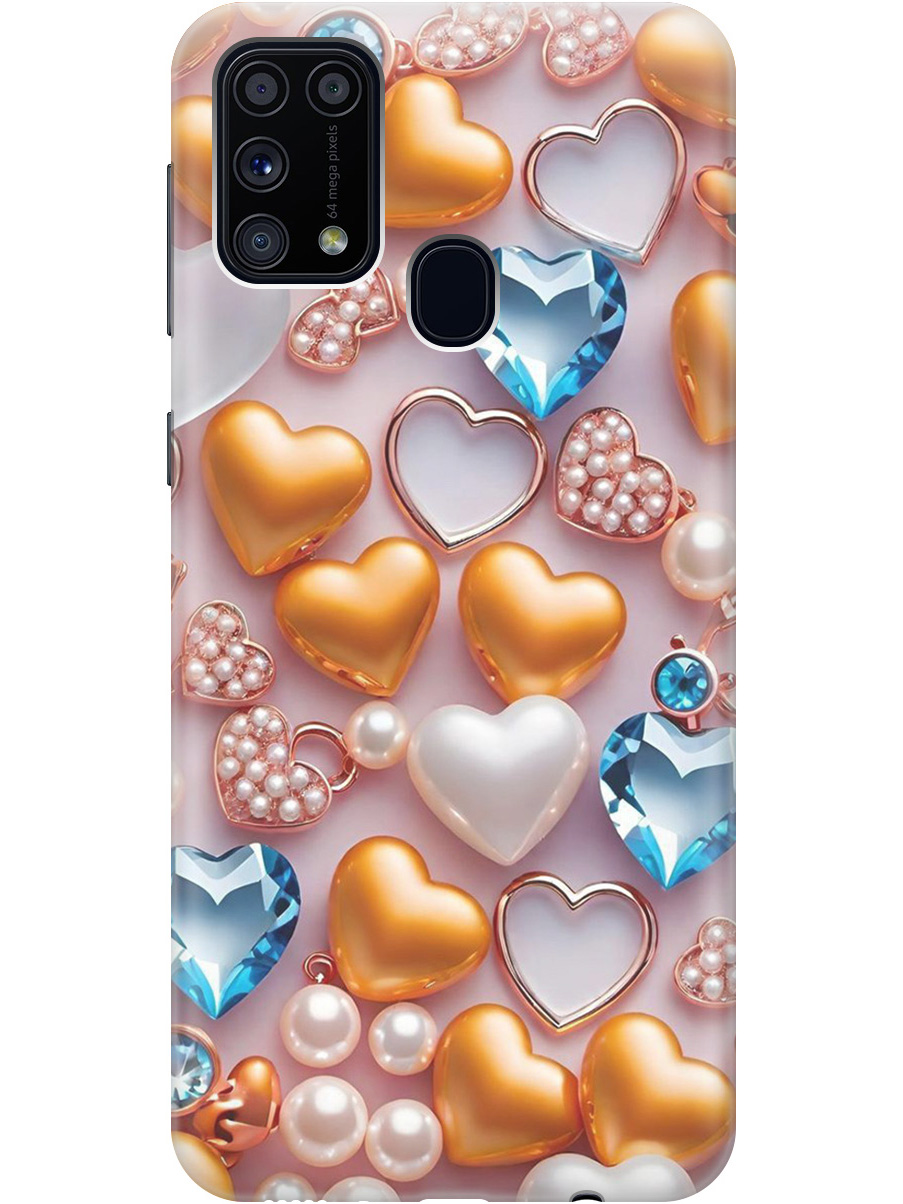 Силиконовый чехол на Samsung Galaxy M31 с принтом "Украшения и сердечки", Прозрачный;белый;золотистый;голубой, 722999291
Силиконовый чехол на Samsung Galaxy M31 с принтом "Украшения и сердечки", Прозрачный;белый;золотистый;голубой, 722999291