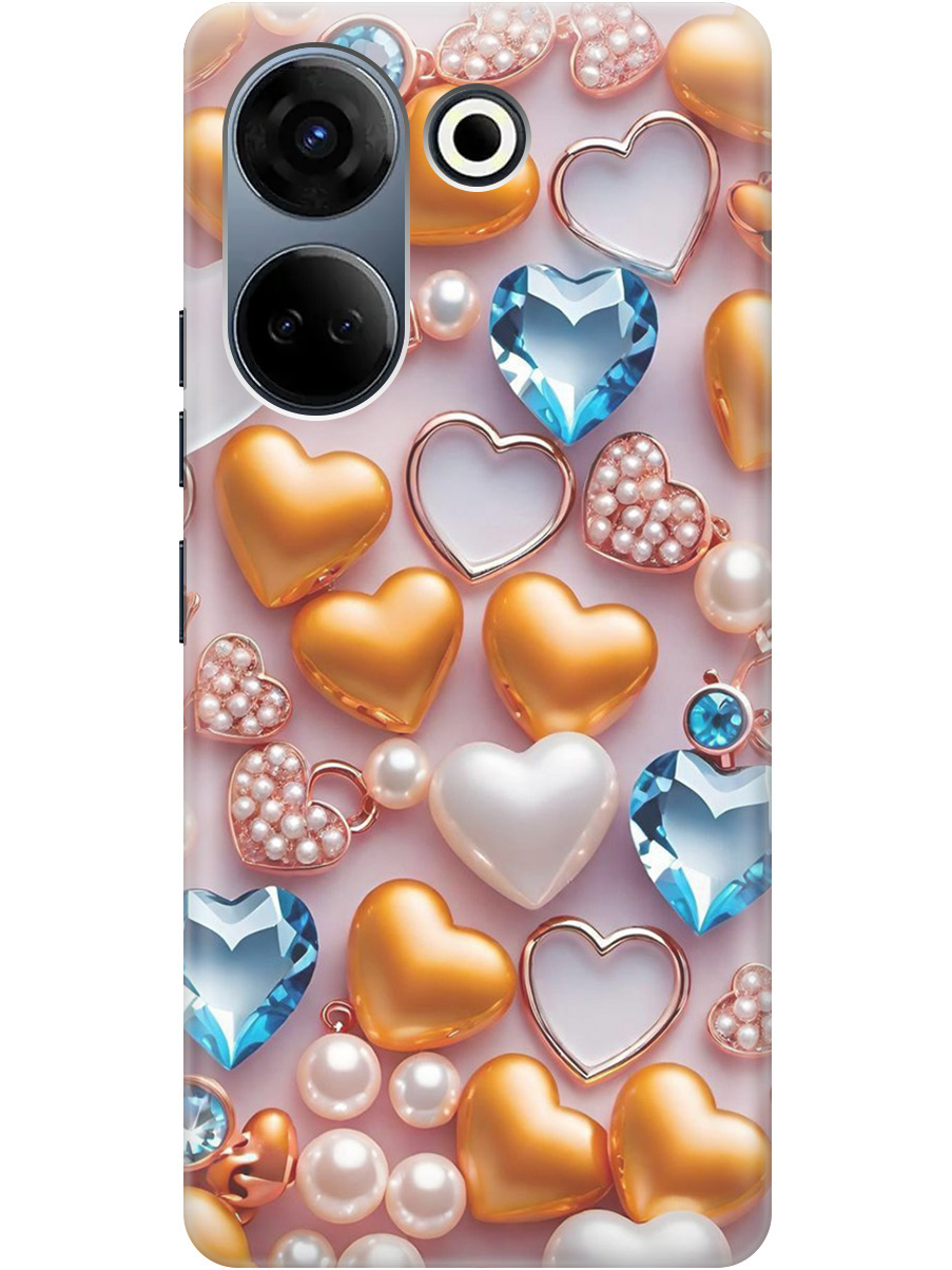 Силиконовый чехол на Tecno Camon 20 / 20 Pro с принтом "Украшения и сердечки", Прозрачный;белый;золотистый;голубой, 772566091
Силиконовый чехол на Tecno Camon 20 / 20 Pro с принтом "Украшения и сердечки", Прозрачный;белый;золотистый;голубой, 772566091