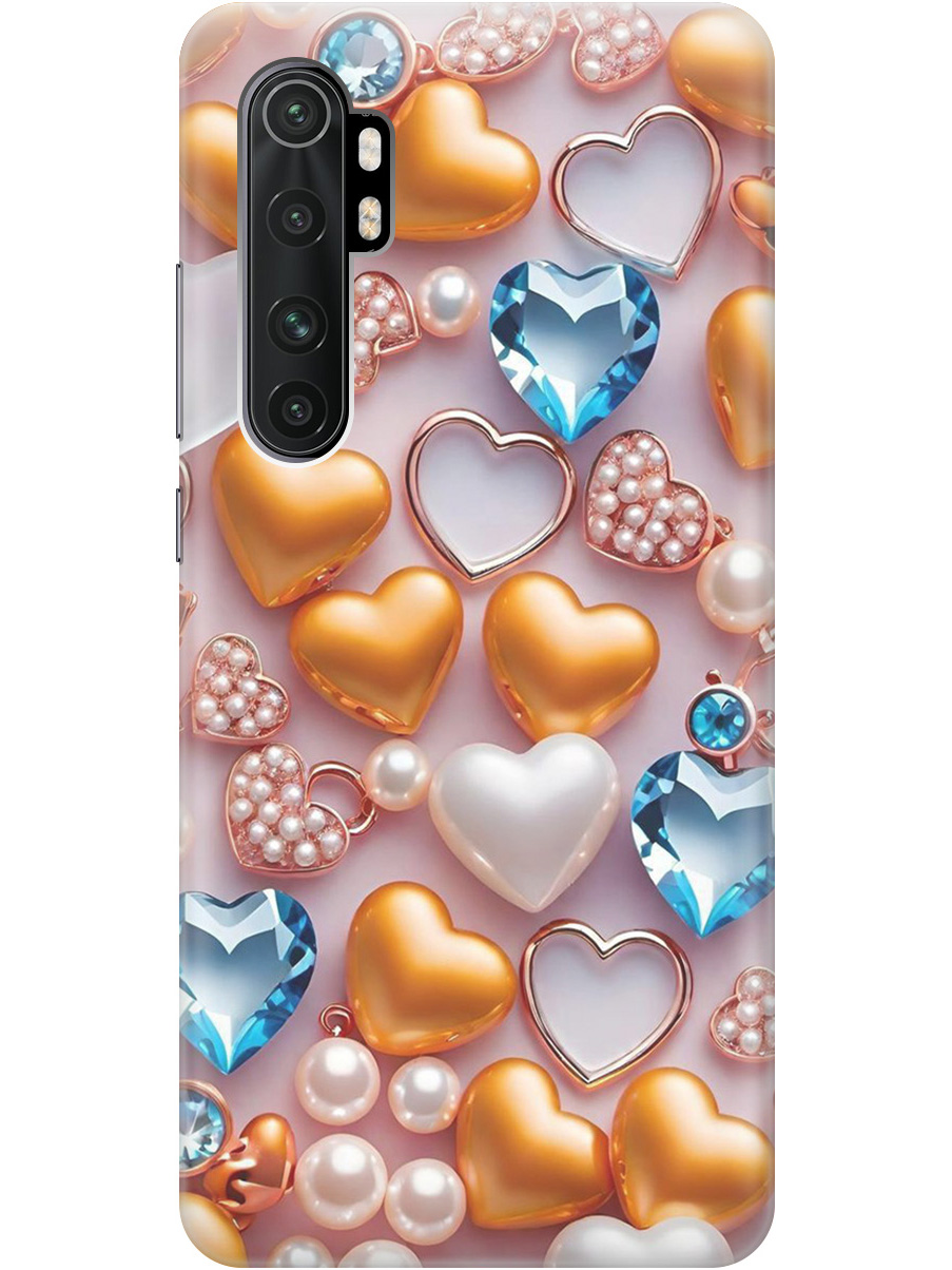 Силиконовый чехол на Xiaomi Mi Note 10 Lite с принтом "Украшения и сердечки", Прозрачный;белый;золотистый;голубой, 723101291
Силиконовый чехол на Xiaomi Mi Note 10 Lite с принтом "Украшения и сердечки", Прозрачный;белый;золотистый;голубой, 723101291