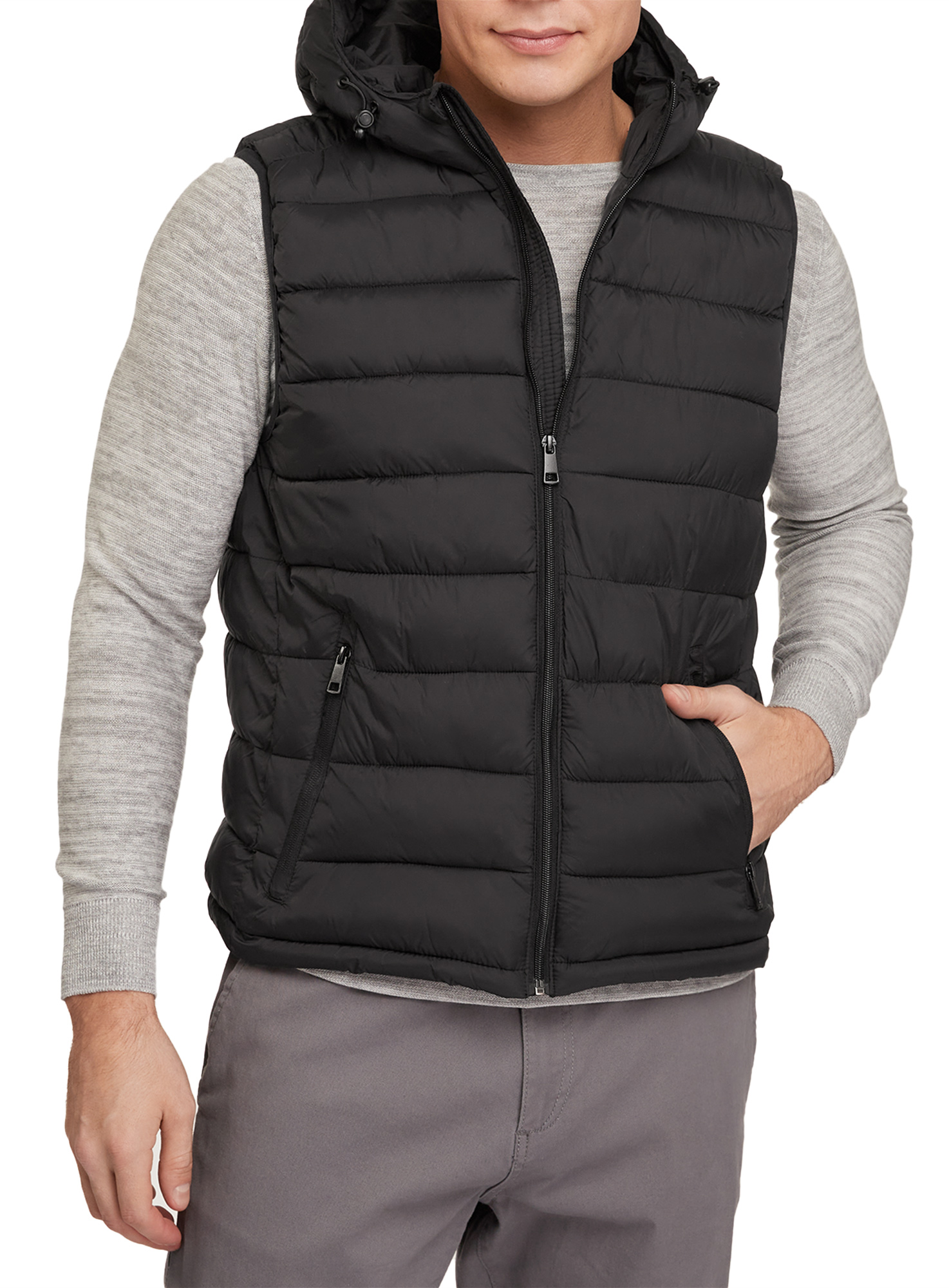 фото Утепленный жилет мужской oodji 1b812001m черный xl