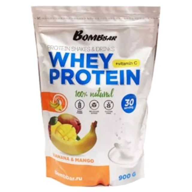 фото Протеин bombbar whey protein, 900 г, banana & mango