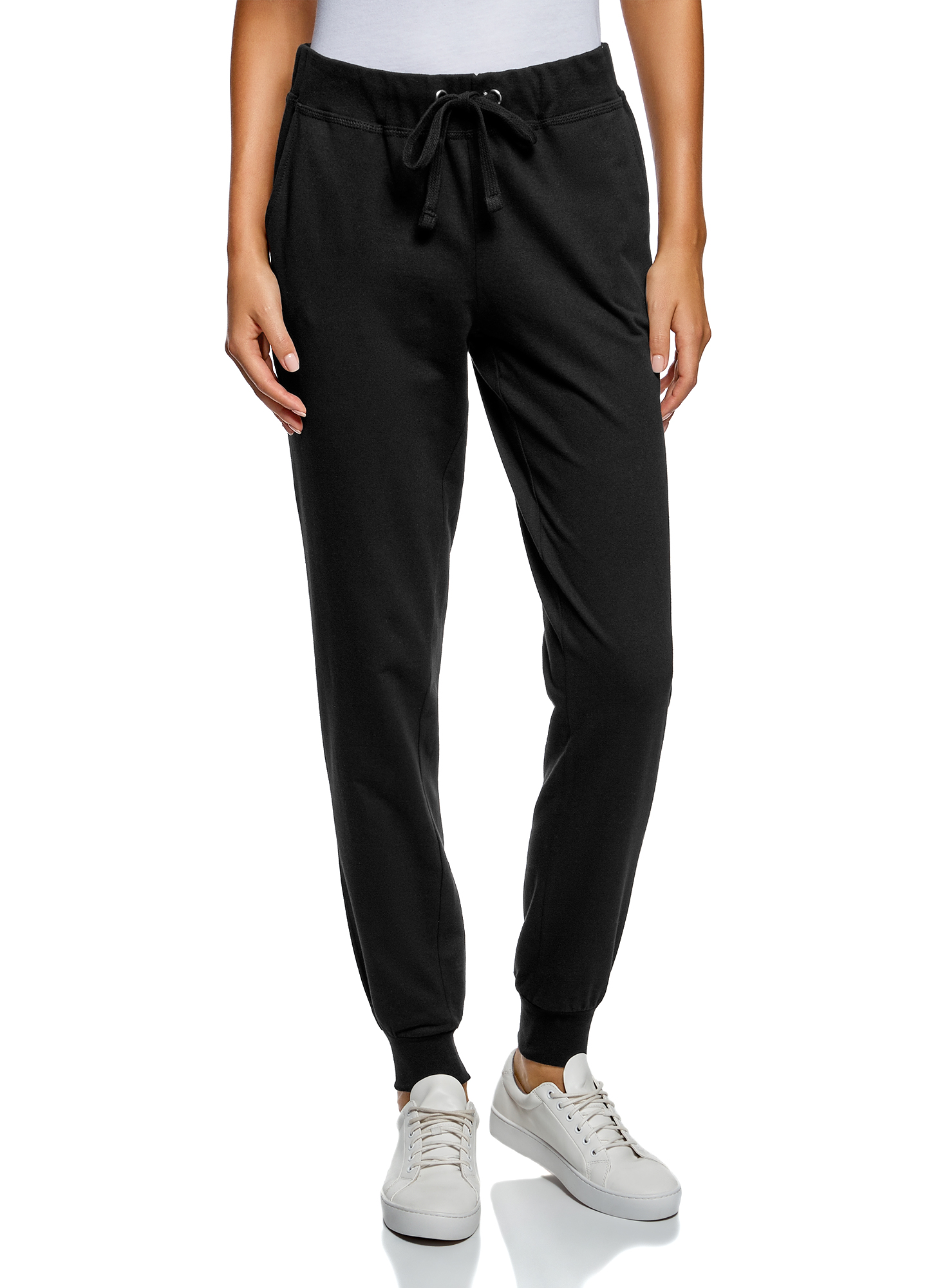 фото Спортивные брюки женские oodji 16701042-1b черные xs