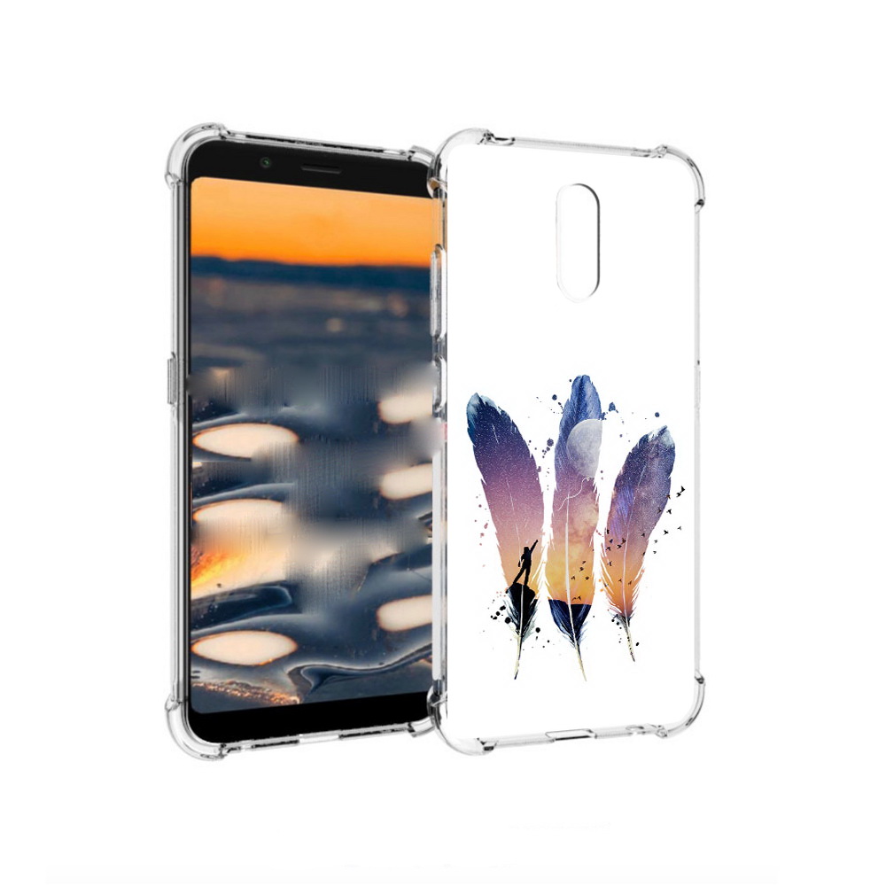 Чехол MyPads Tocco для Nokia C2 небесные перья (PT227055.113.519), Прозрачный, Tocco 
Чехол MyPads Tocco для Nokia C2 небесные перья (PT227055.113.519), Прозрачный, Tocco