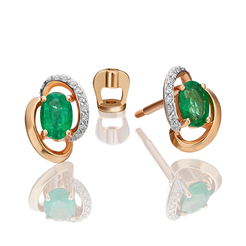 Серьги пусеты из красного золота PLATINA jewelry 02-0972-00-106-1110-30, изумруд/бриллиант, 02-0972-00-106-1110-30
Серьги пусеты из красного золота PLATINA jewelry 02-0972-00-106-1110-30, изумруд/бриллиант, 02-0972-00-106-1110-30