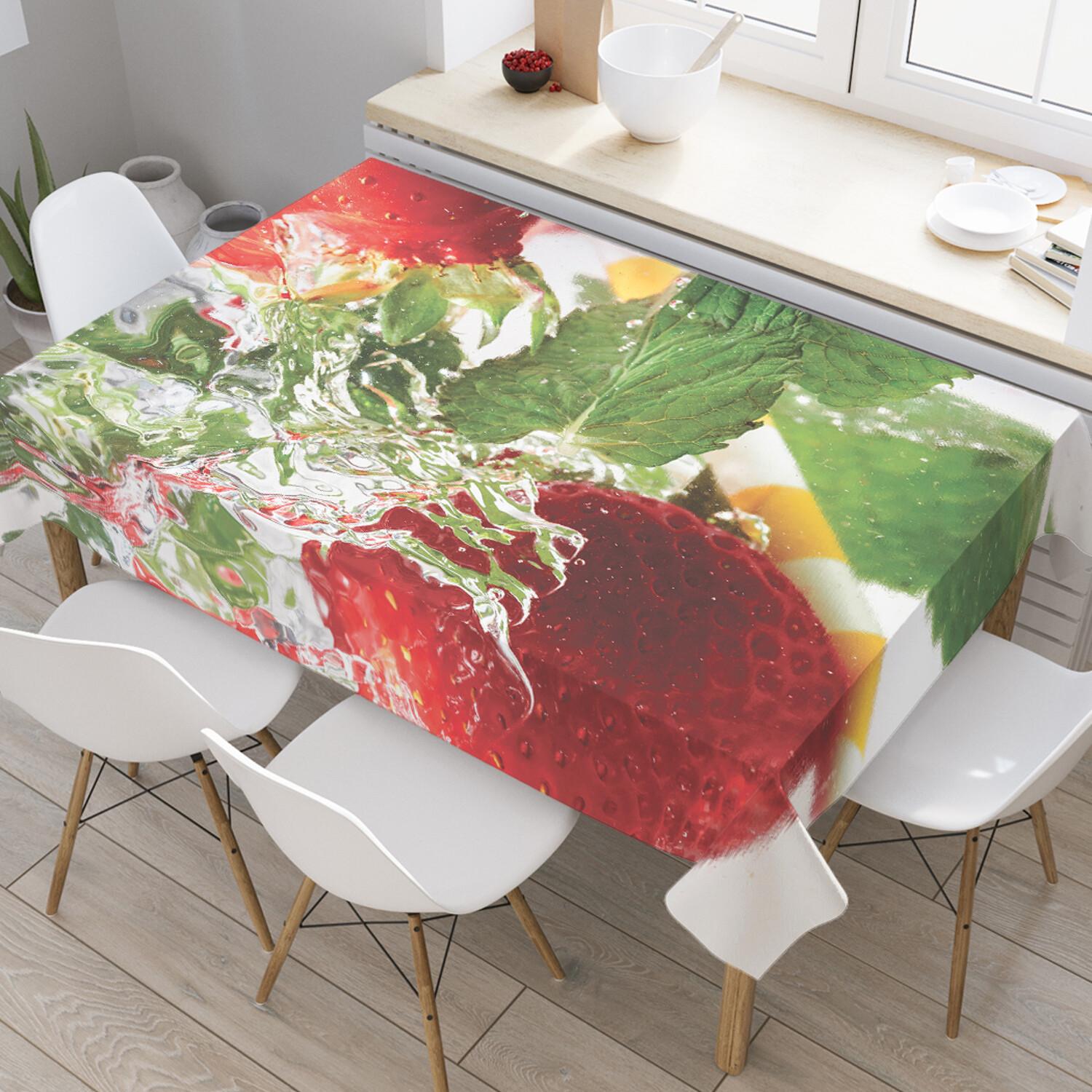 Скатерть прямоугольная JoyArty Клубничный мохито из сатена 120x145 см, Красный, Клубничный мохито
Скатерть прямоугольная JoyArty Клубничный мохито из сатена 120x145 см, Красный, Клубничный мохито