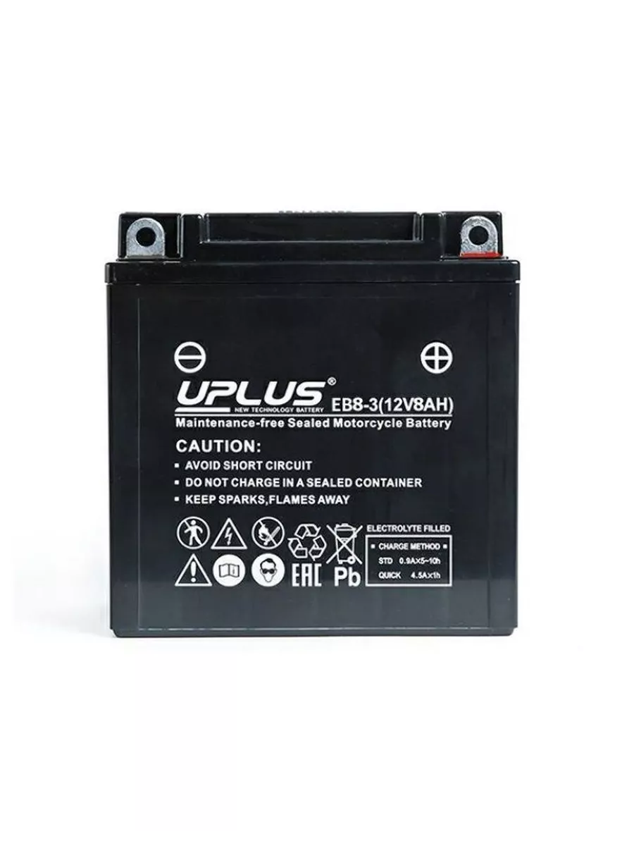 Аккумулятор мото UPLUS AGM EB8-3 8Ah 110A обратная полярн (YB7L-B,YB7L-B2) (135х75х135), UPLUS 1
Аккумулятор мото UPLUS AGM EB8-3 8Ah 110A обратная полярн (YB7L-B,YB7L-B2) (135х75х135), UPLUS 1