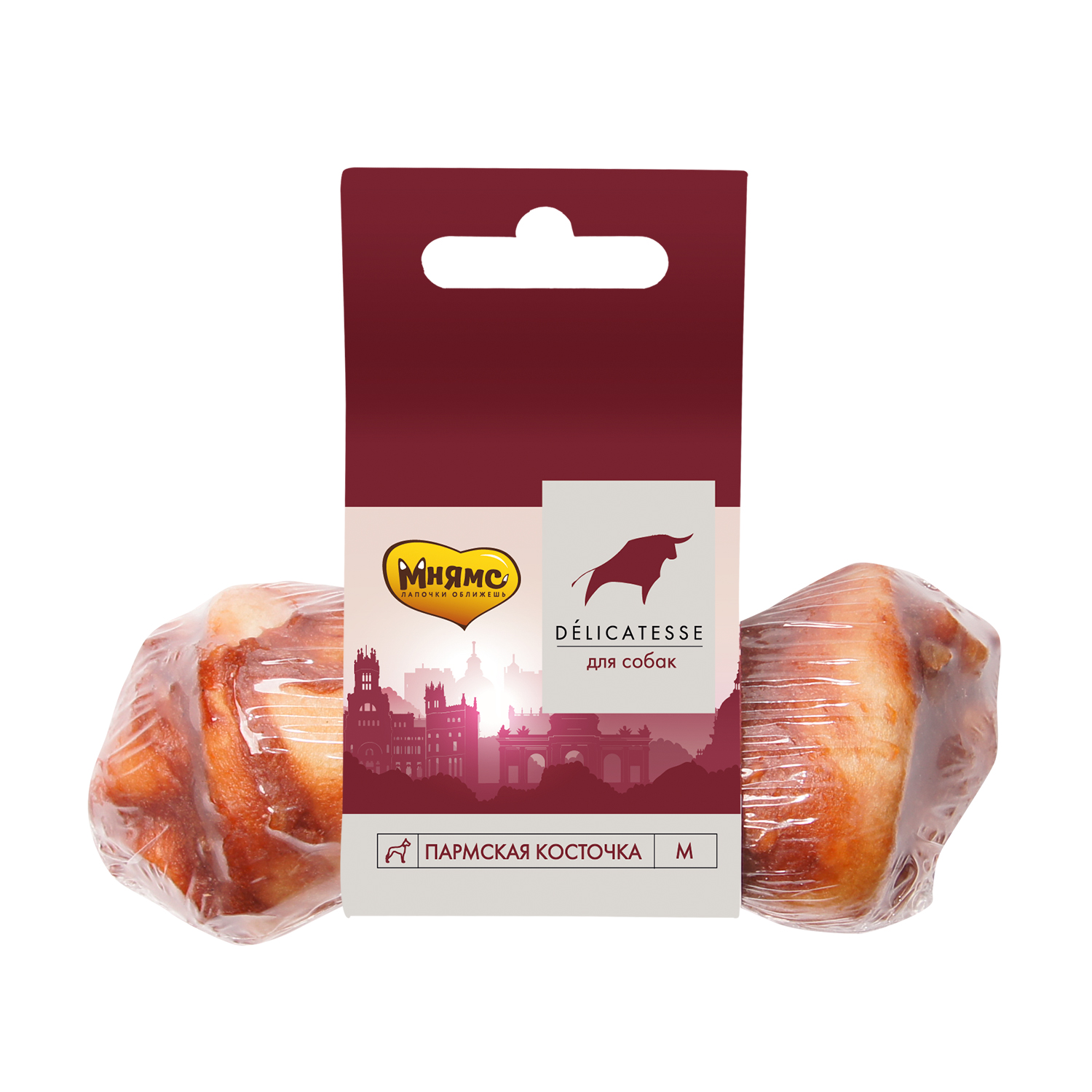Лакомство для собак средних пород Мнямс, Пармская косточка (30хМ)
Лакомство для собак средних пород Мнямс, Пармская косточка (30хМ)
