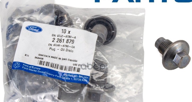Болт Сливной (Пробка Маслянного Поддона) /M14x1.5mm 2 261 879 Ford 2261879 FORD арт. 22618
Болт Сливной (Пробка Маслянного Поддона) /M14x1.5mm 2 261 879 Ford 2261879 FORD арт. 22618