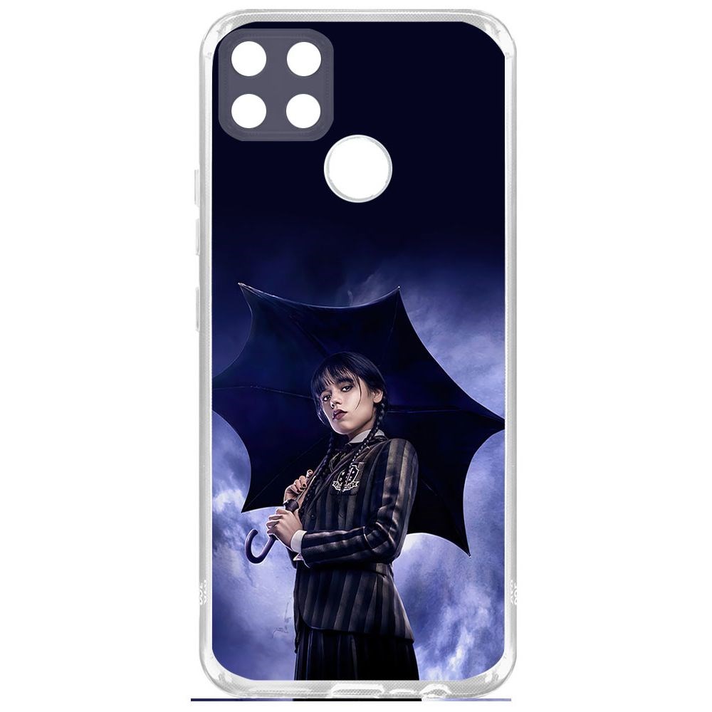 Чехол-накладка Krutoff Clear Case Уэнсдей Аддамс - Уэнсдей под зонтом для Realme C25, Прозрачный
Чехол-накладка Krutoff Clear Case Уэнсдей Аддамс - Уэнсдей под зонтом для Realme C25, Прозрачный