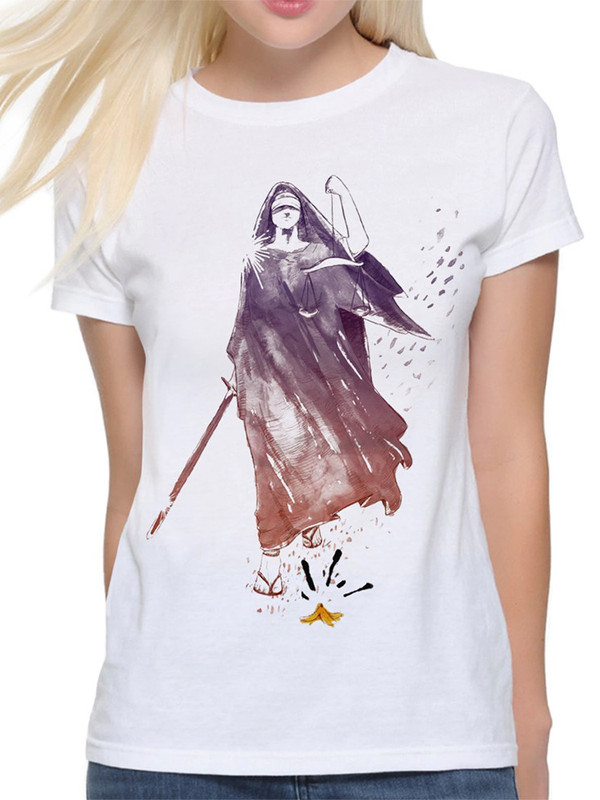 Футболка женская DreamShirts Studio Справедливость и Банановая кожура белая XL, Белый, Слепое правосудие / Справедливость и Банановая кожура
Футболка женская DreamShirts Studio Справедливость и Банановая кожура белая XL, Белый, Слепое правосудие / Справедливость и Банановая кожура