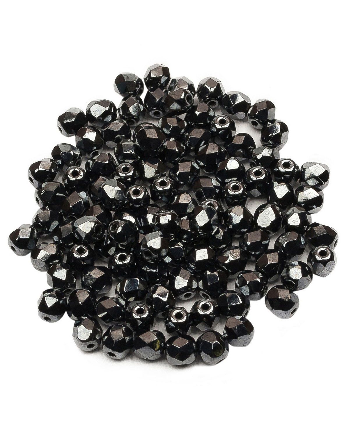 Стеклянные чешские бусины Fire polished beads ганеные круглые 4 мм Jet Hematite 100шт, Черный, FP-4
Стеклянные чешские бусины Fire polished beads ганеные круглые 4 мм Jet Hematite 100шт, Черный, FP-4